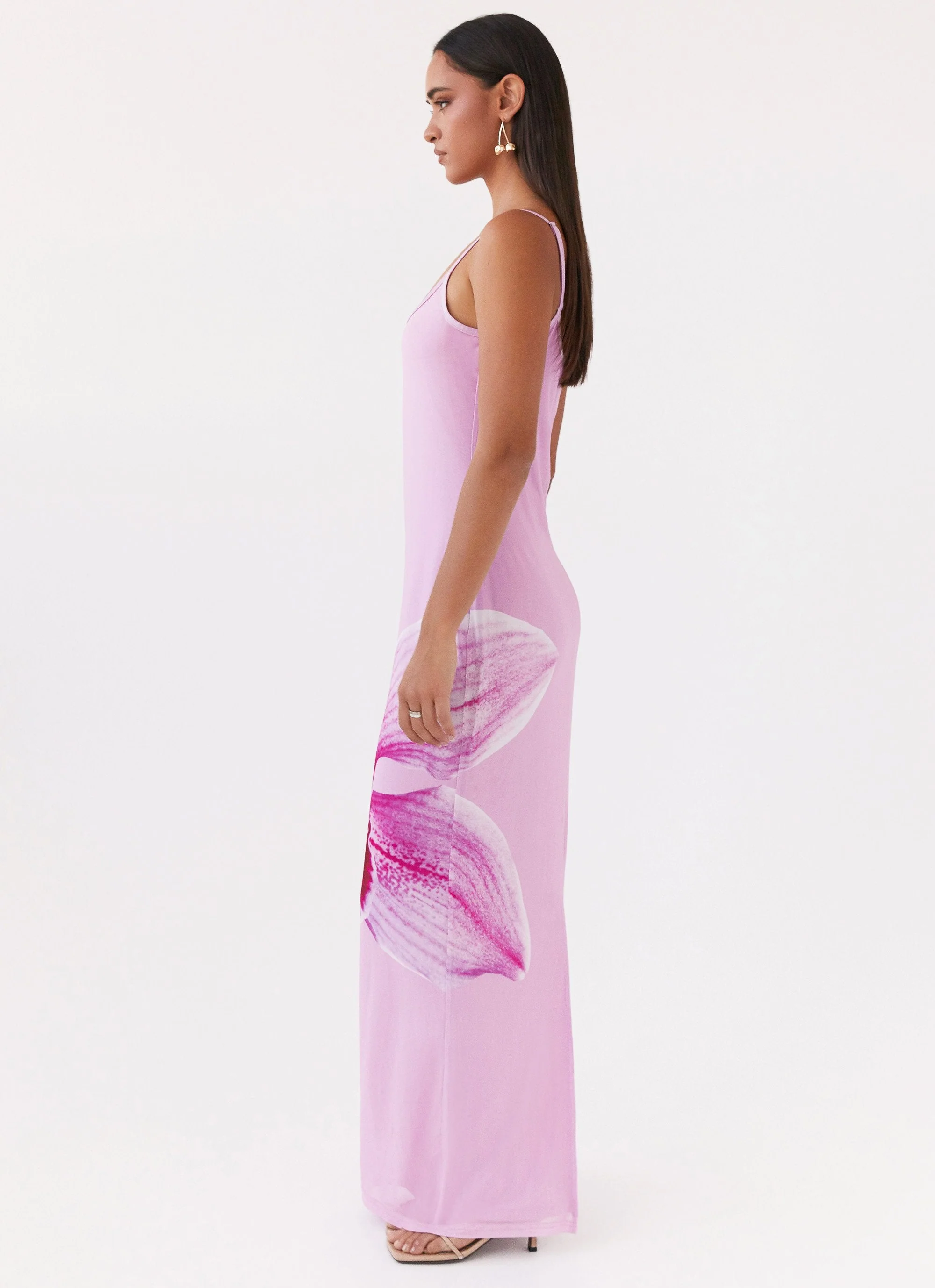 Bad News Mesh Maxi Dress - Pink Magnolia - Image 3