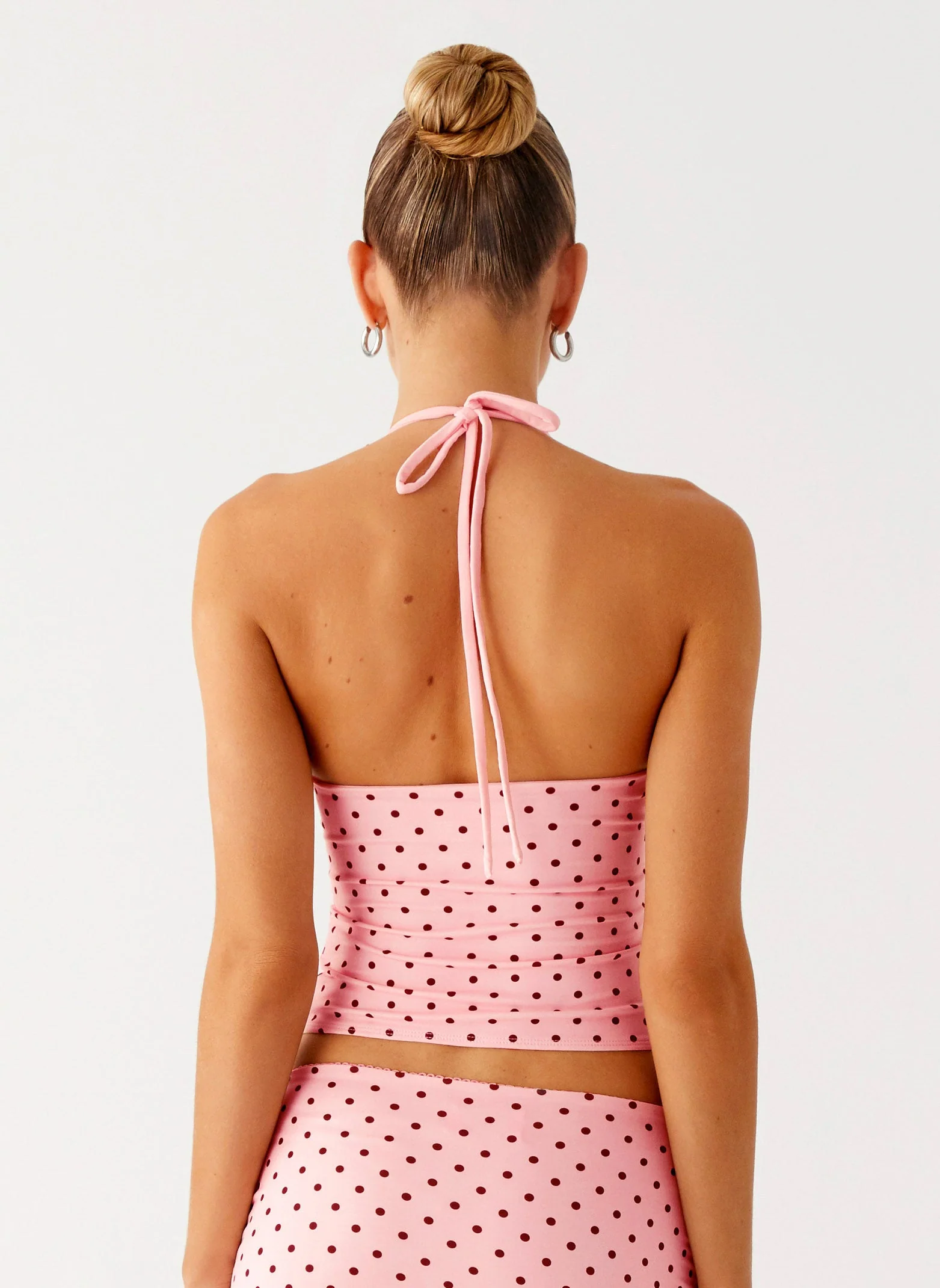 Bahama Eyelet Lace Up Top - Strawberry Dot - Image 4