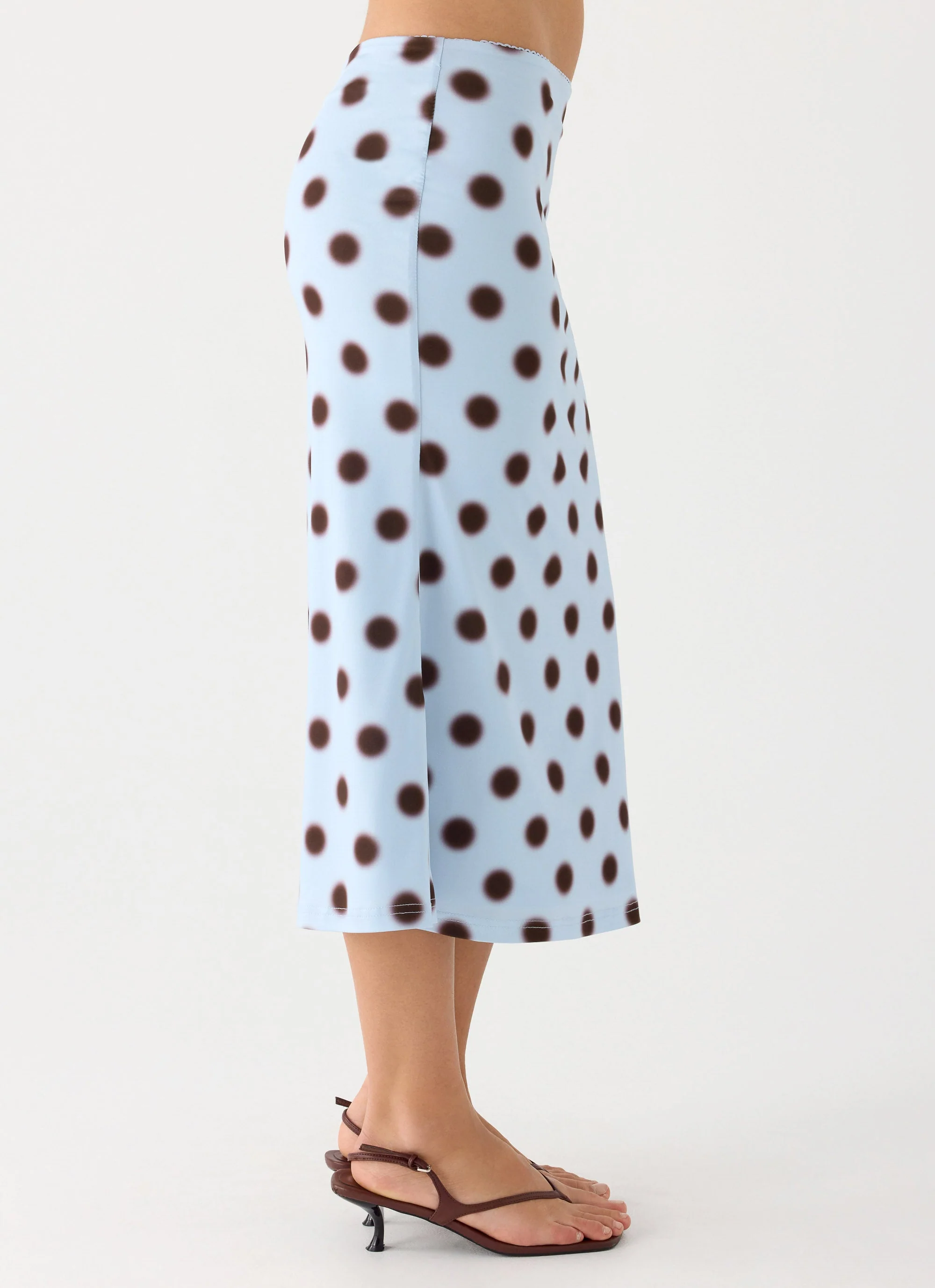 Bahama Low Rise Midi Skirt - Blue Mocha Dot - Image 5