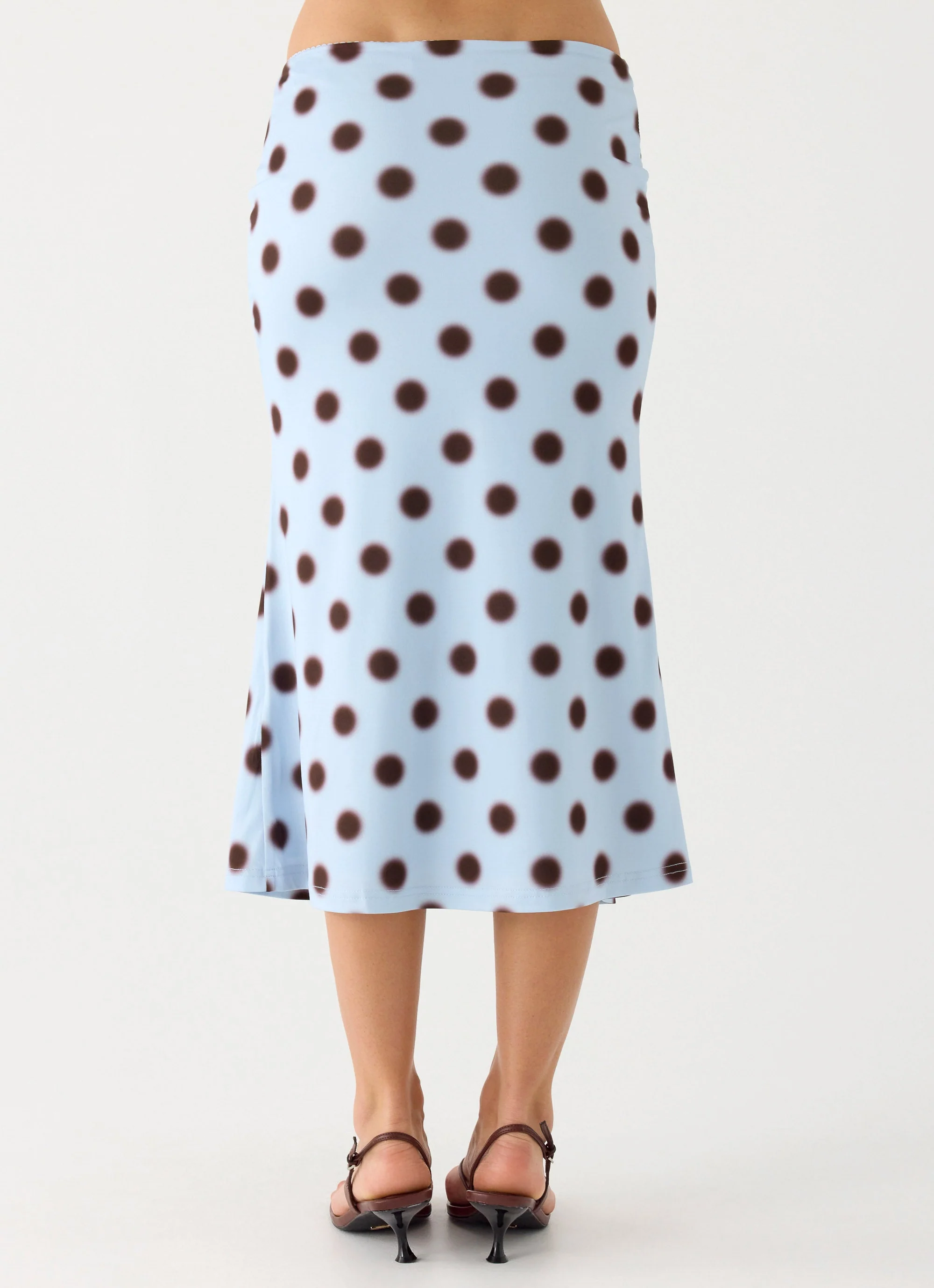 Bahama Low Rise Midi Skirt - Blue Mocha Dot - Image 6