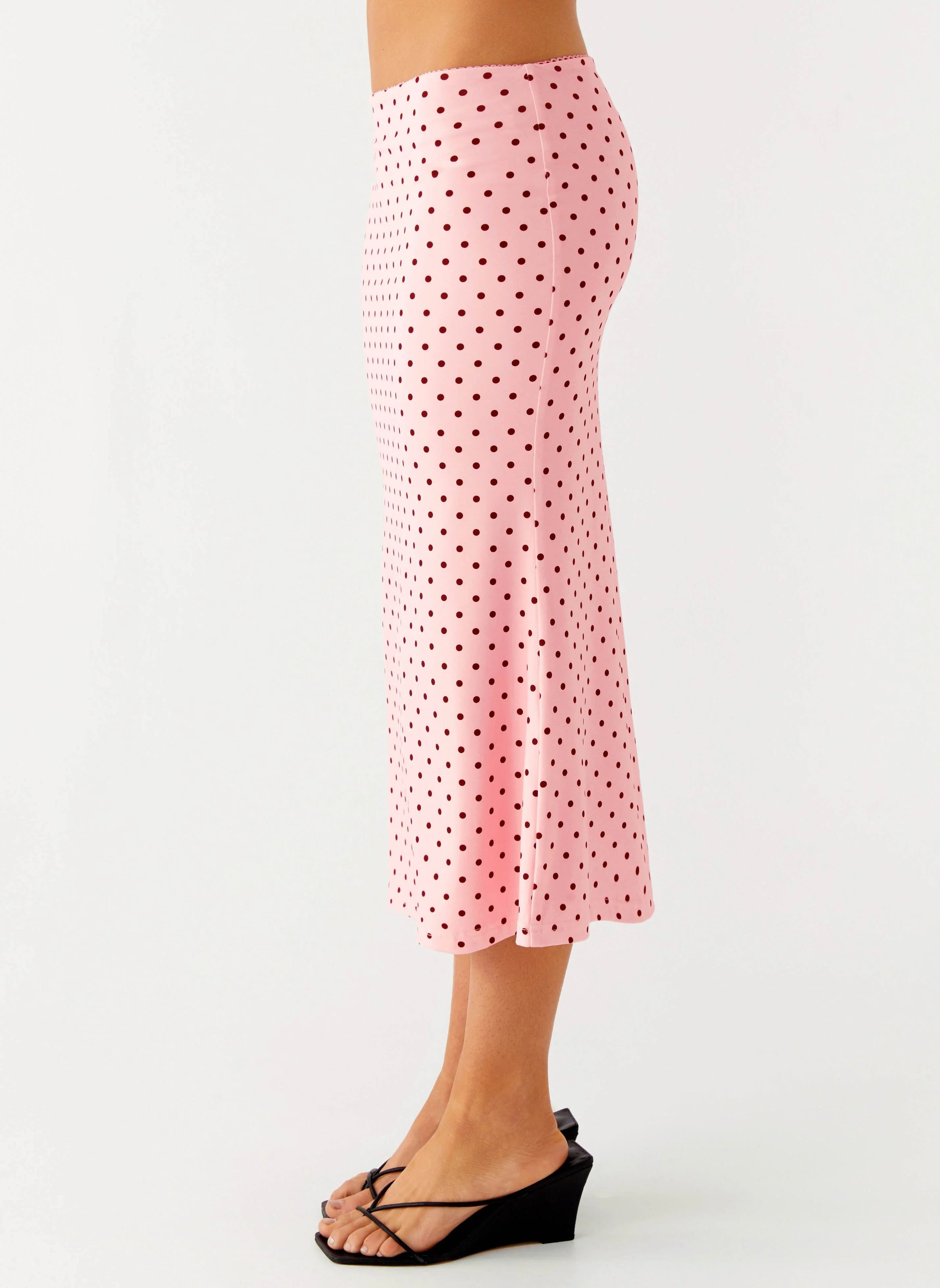Bahama Low Rise Midi Skirt - Strawberry Dot - Image 3
