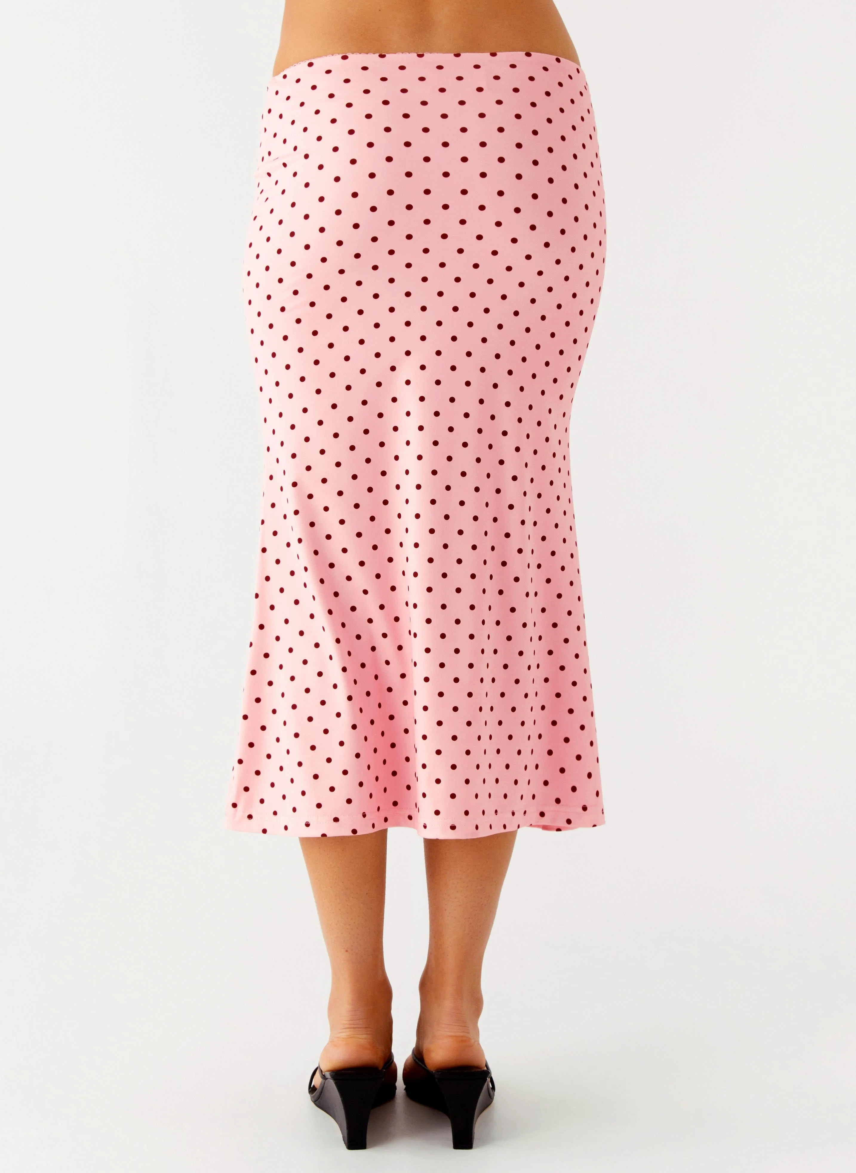 Bahama Low Rise Midi Skirt - Strawberry Dot - Image 4
