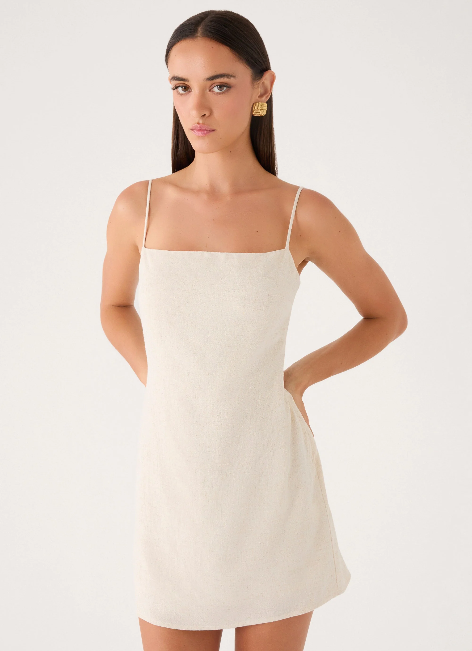 Bailee Mini Dress - Oatmeal - Image 5