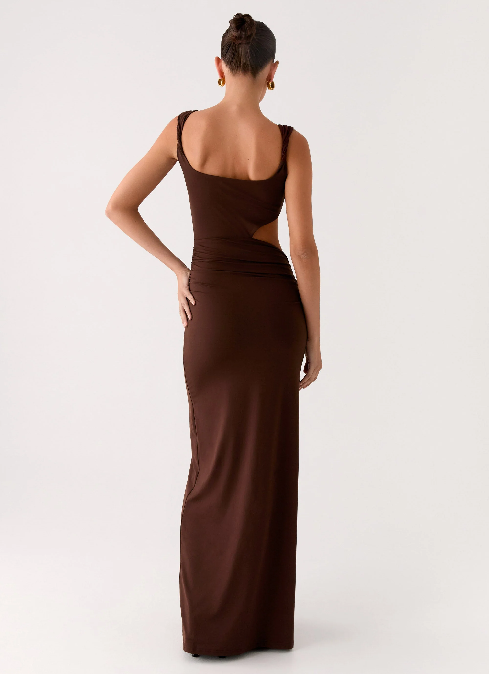 Balvin Cut Out Maxi Dress - Cool Chocolate - Image 4