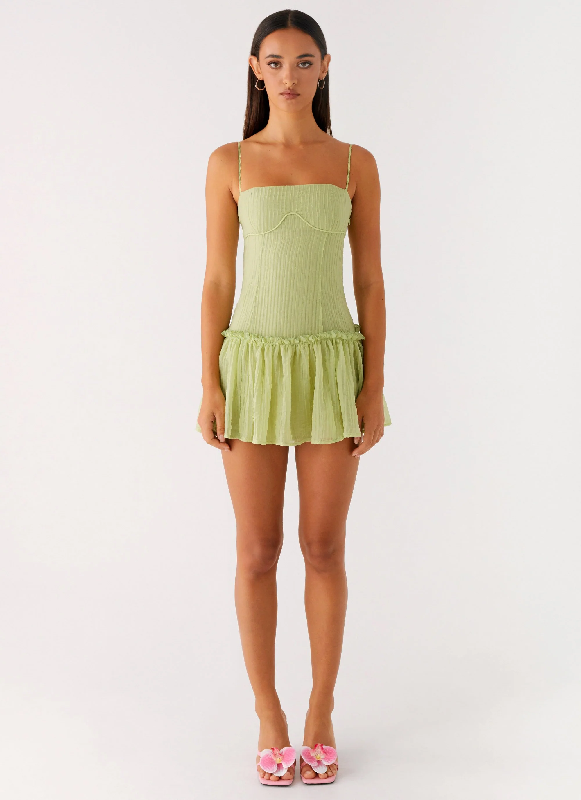 Bambini Mini Dress - Green - Image 2