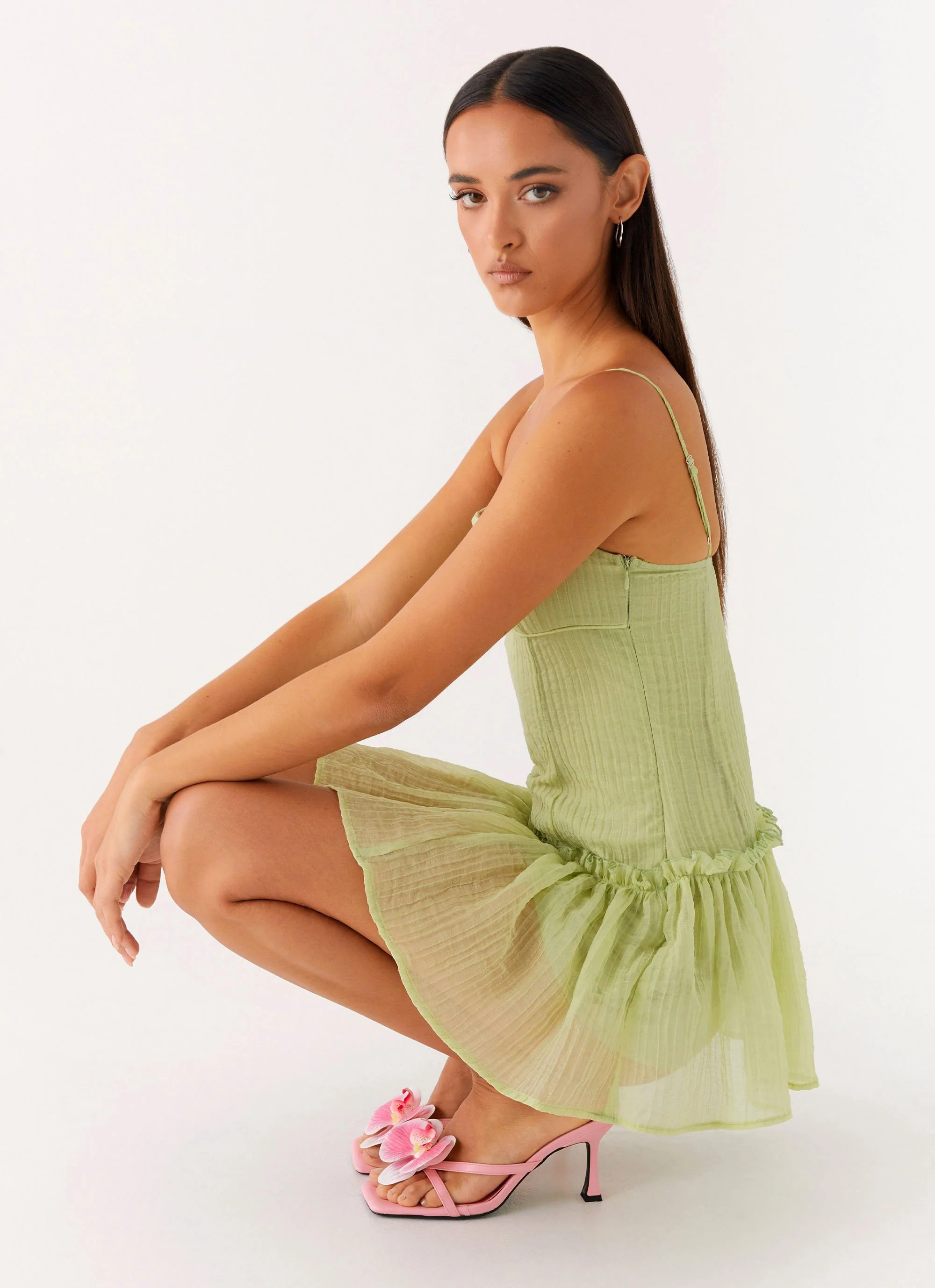 Bambini Mini Dress - Green - Image 5