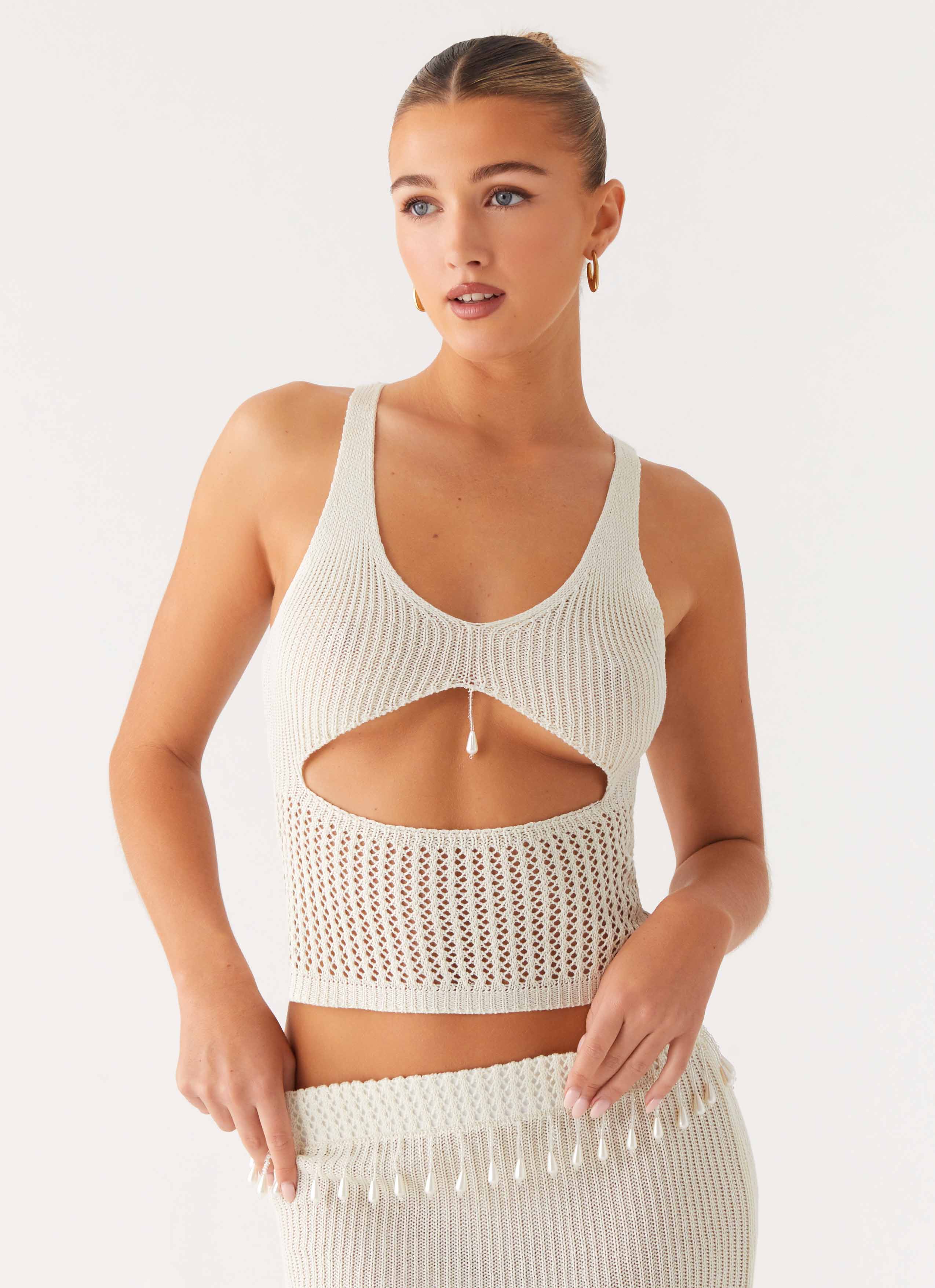 Basilia Knit Top - Off White - Image 5