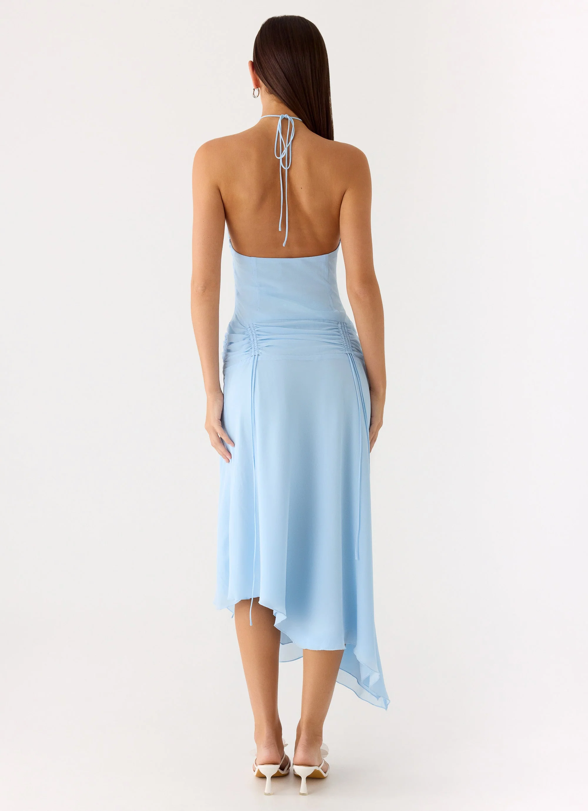 Becerra Chiffon Midi Dress - Blue - Image 3