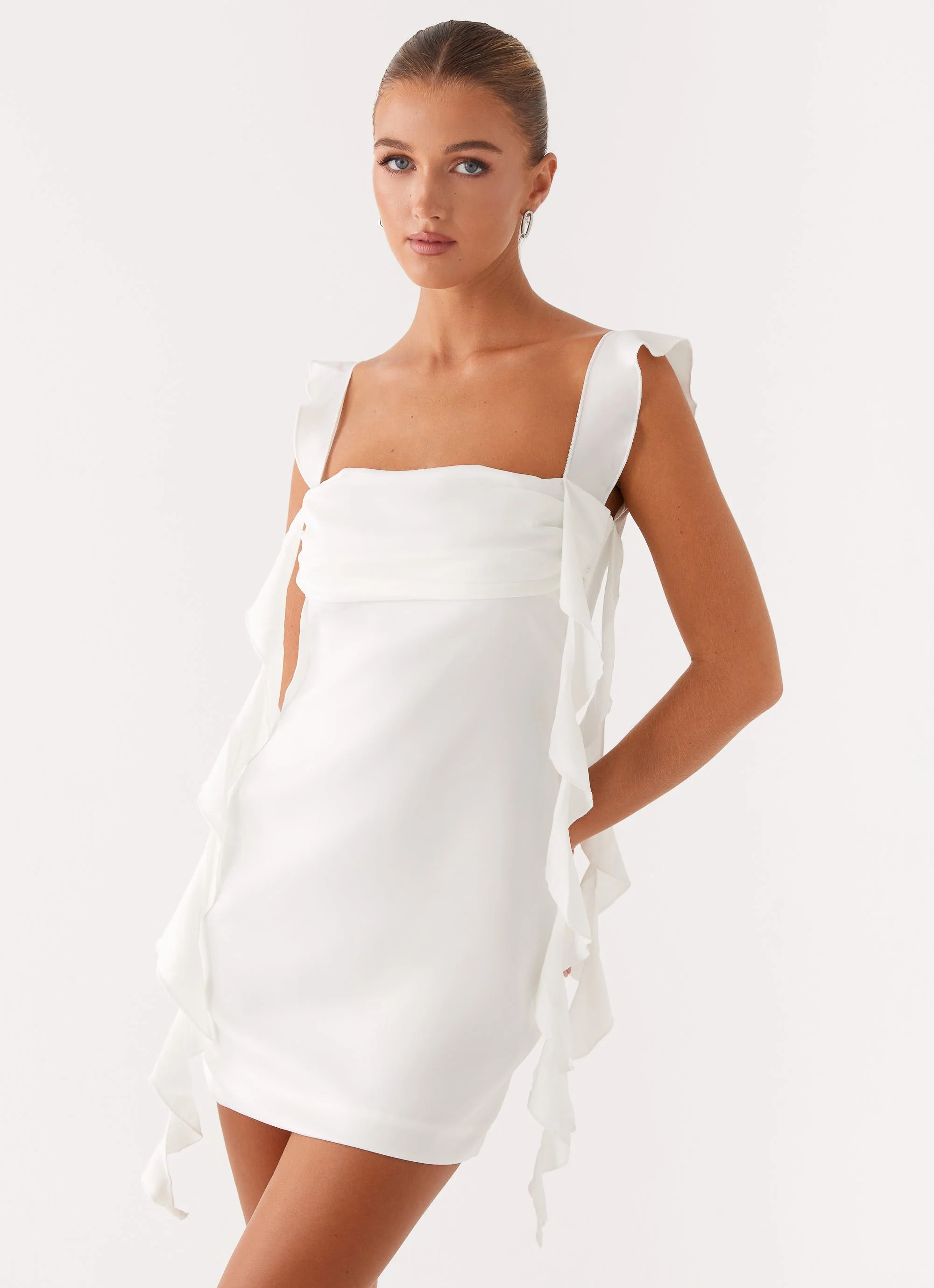 Beckham Mini Dress - White - Image 5