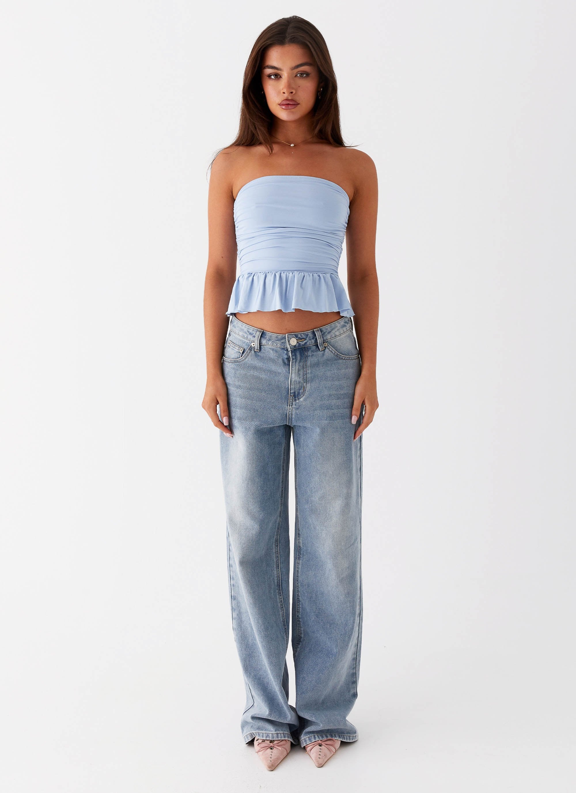 Bella Lou Tube Top - Blue - Image 3