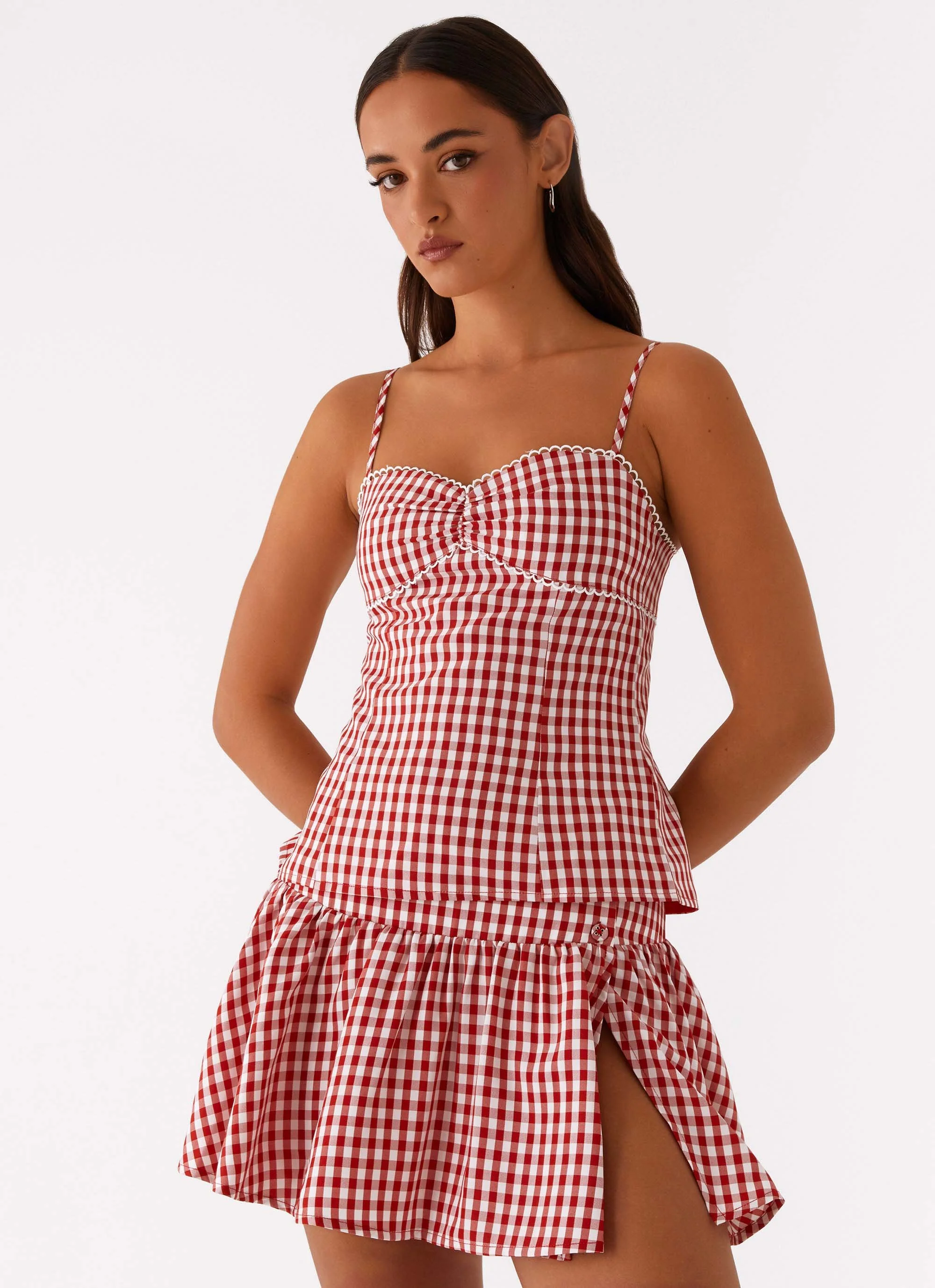Bellamy Mini Skirt - Red Gingham - Image 6