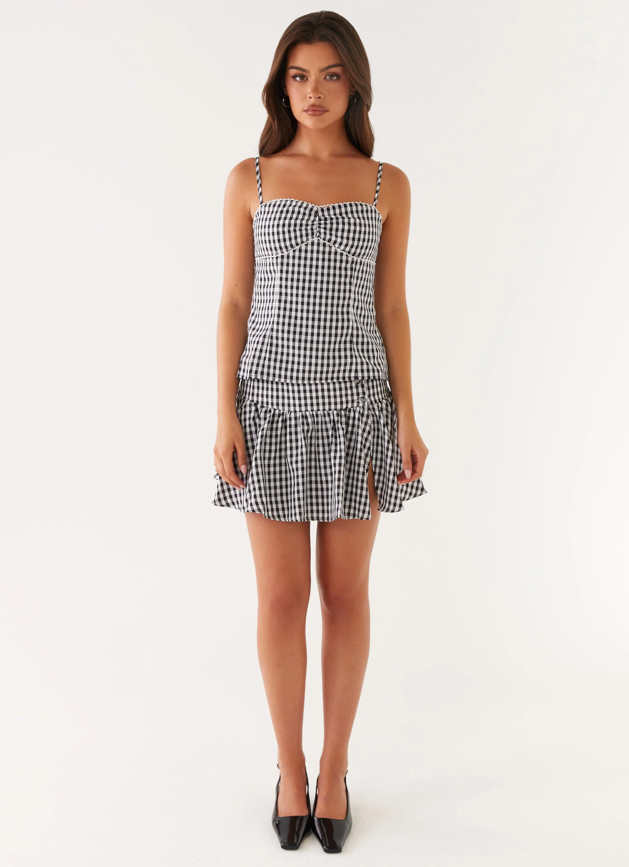 Bellamy Top - Black Gingham - Image 2