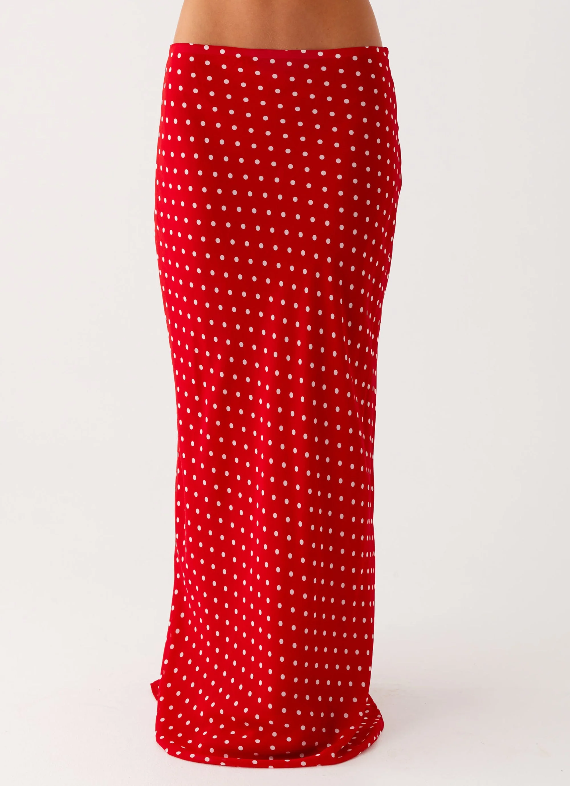 Bendita Maxi Skirt - Red Polka Dot - Image 6