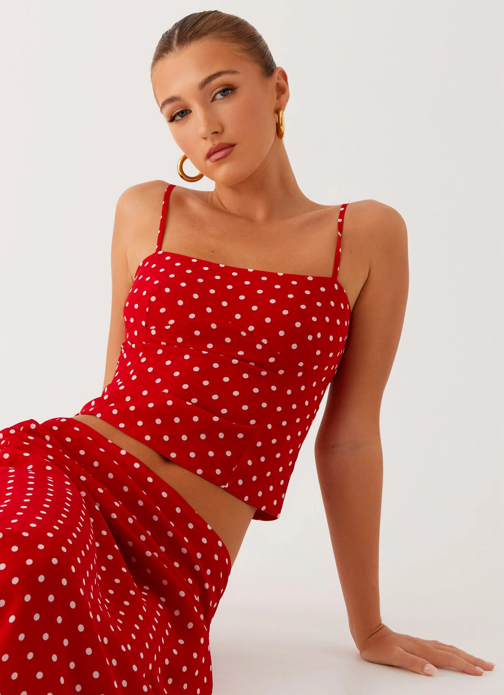 Bendita Top - Red Polka Dot - Image 6