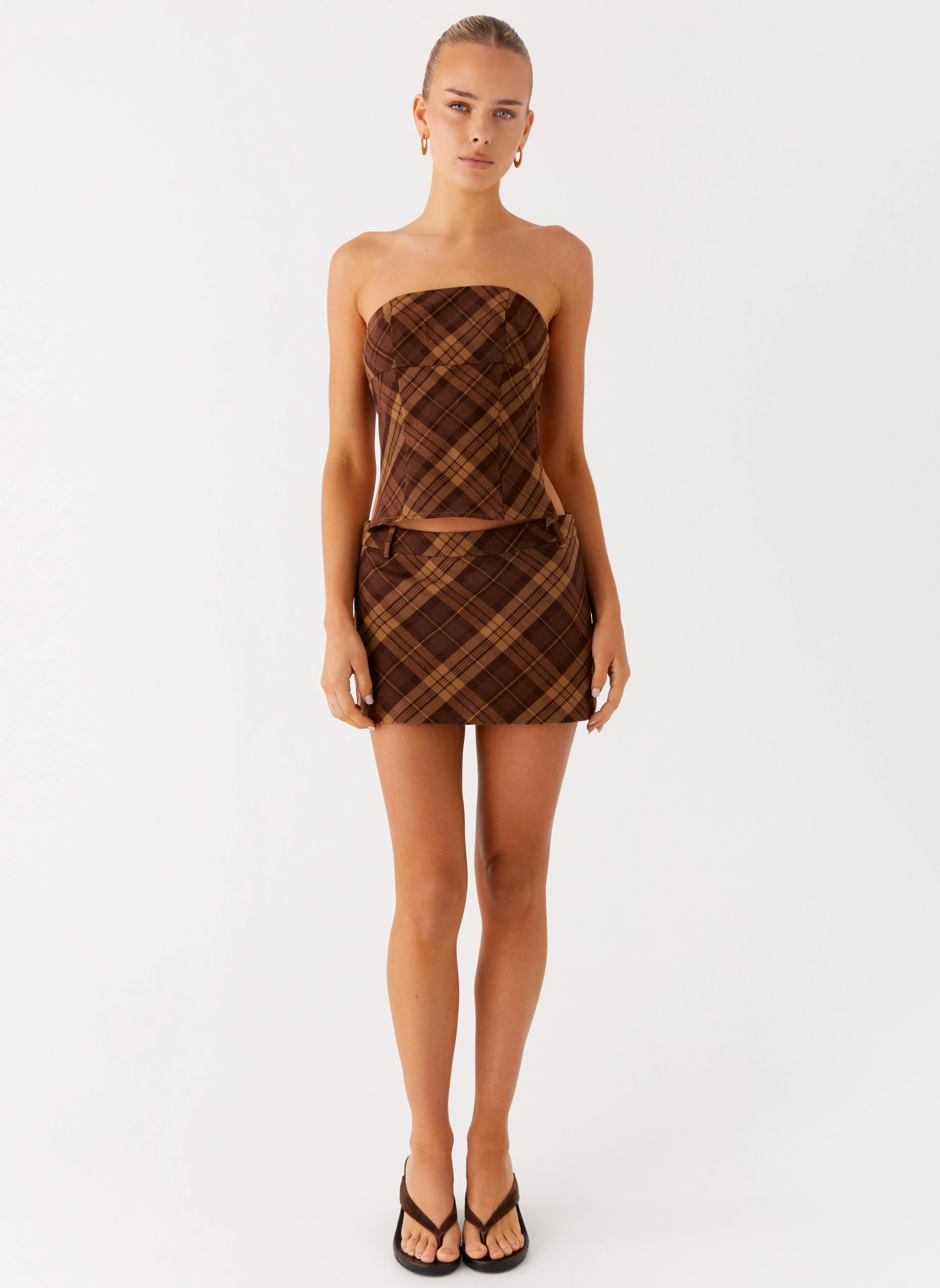 Benson Mini Skirt - Plaid - Image 2
