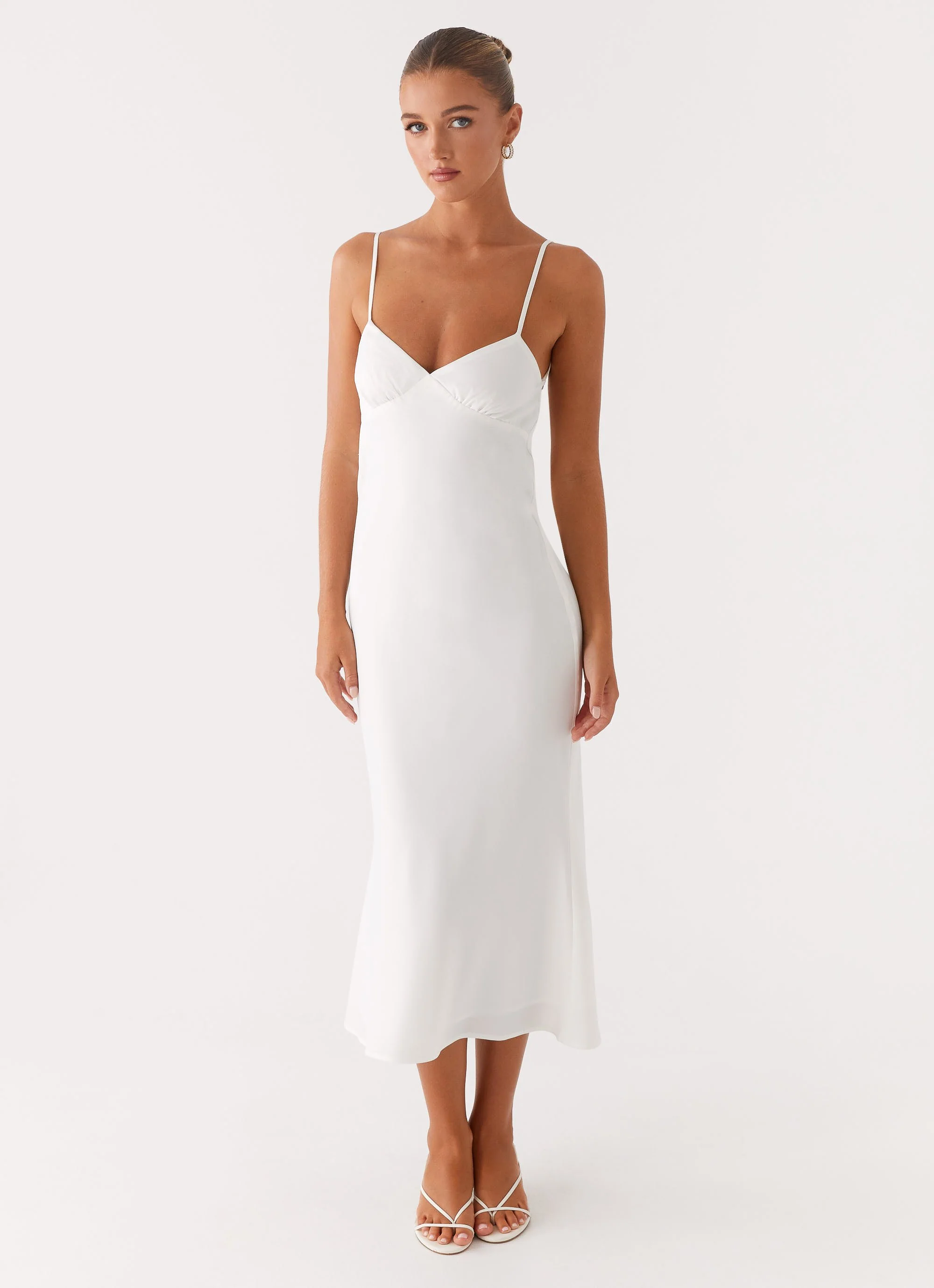 Bentley Midi Dress - White - Image 2