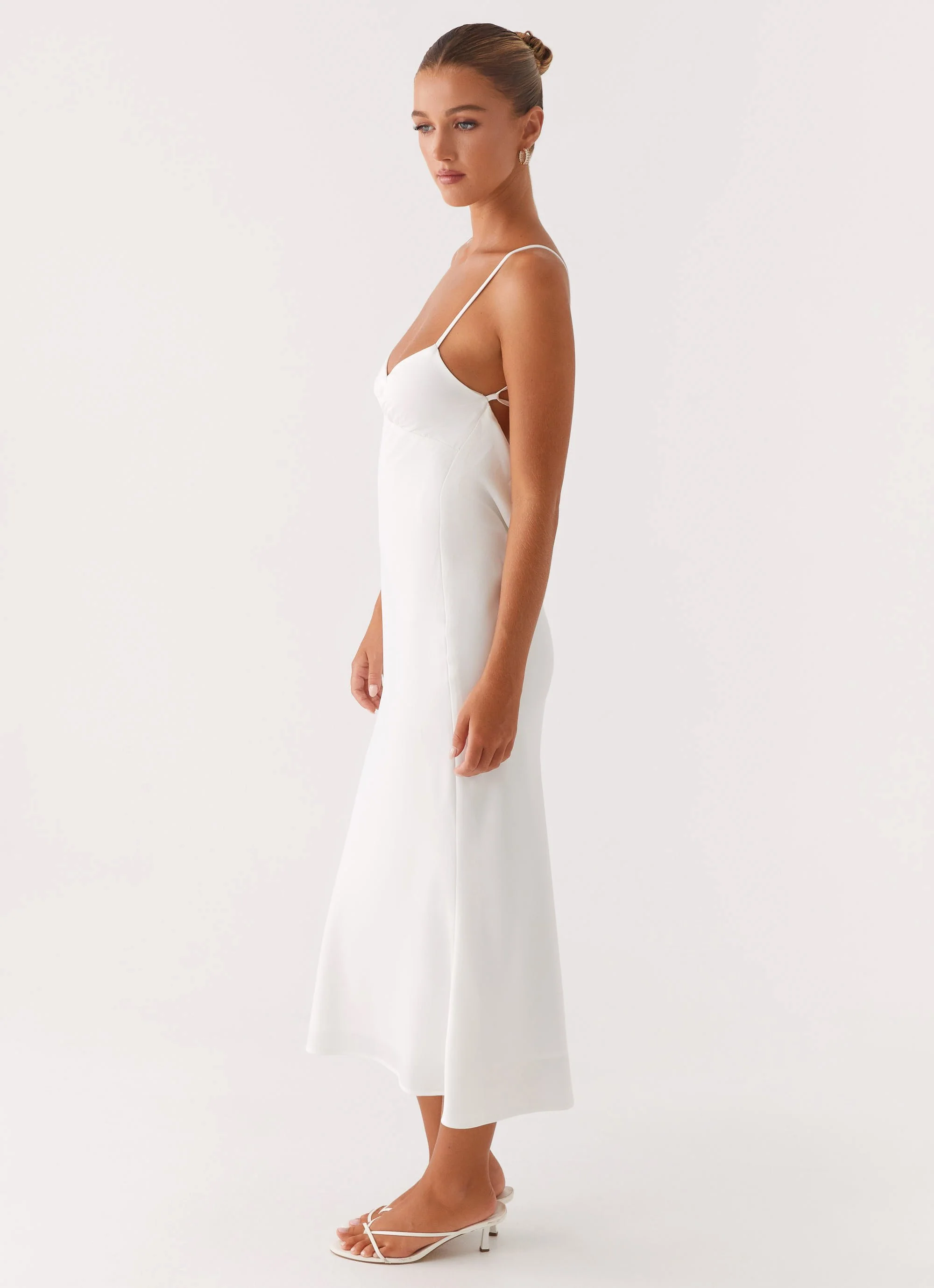 Bentley Midi Dress - White - Image 3