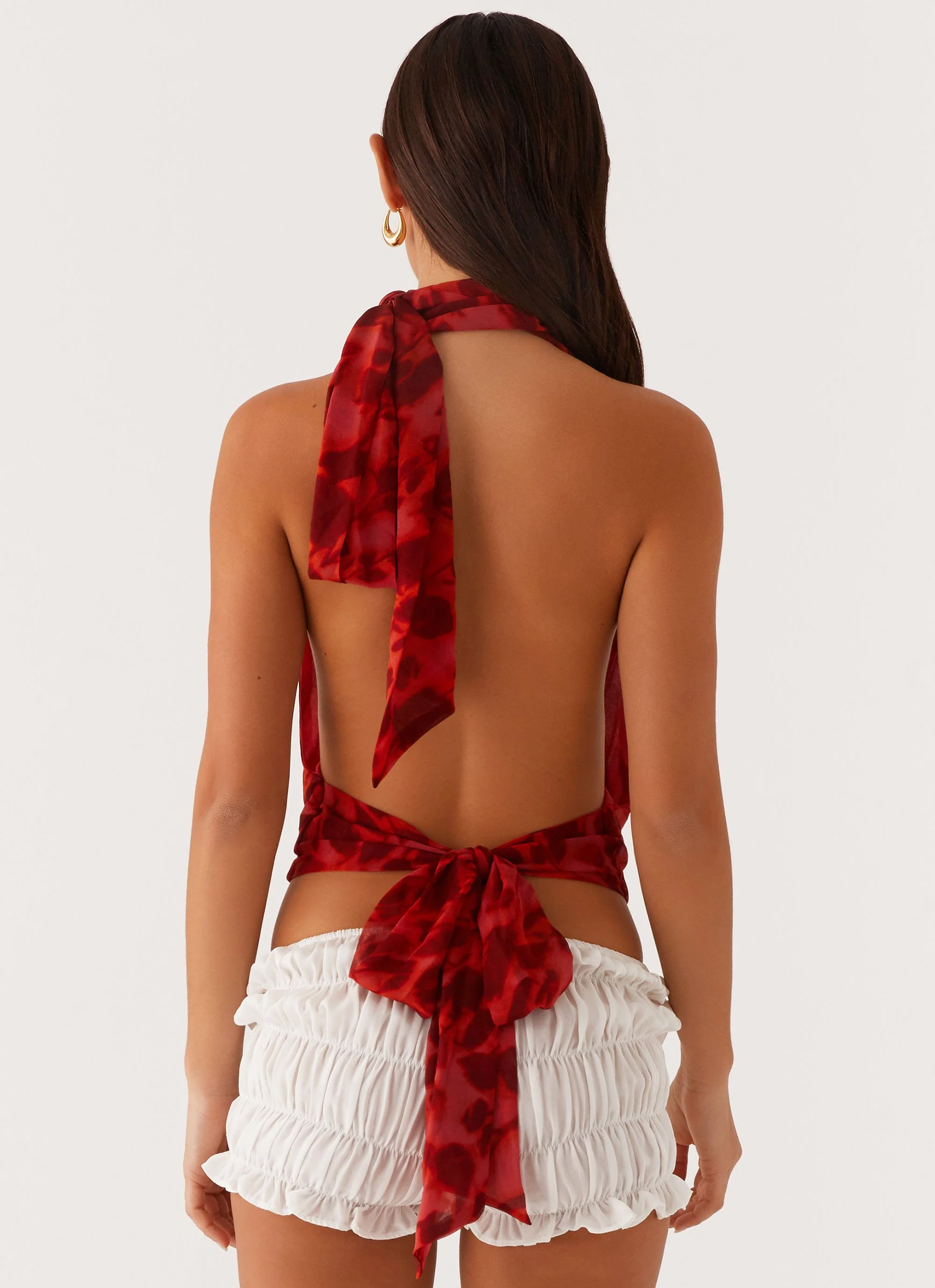 Best Self Top - Deep Red Floral - Image 5