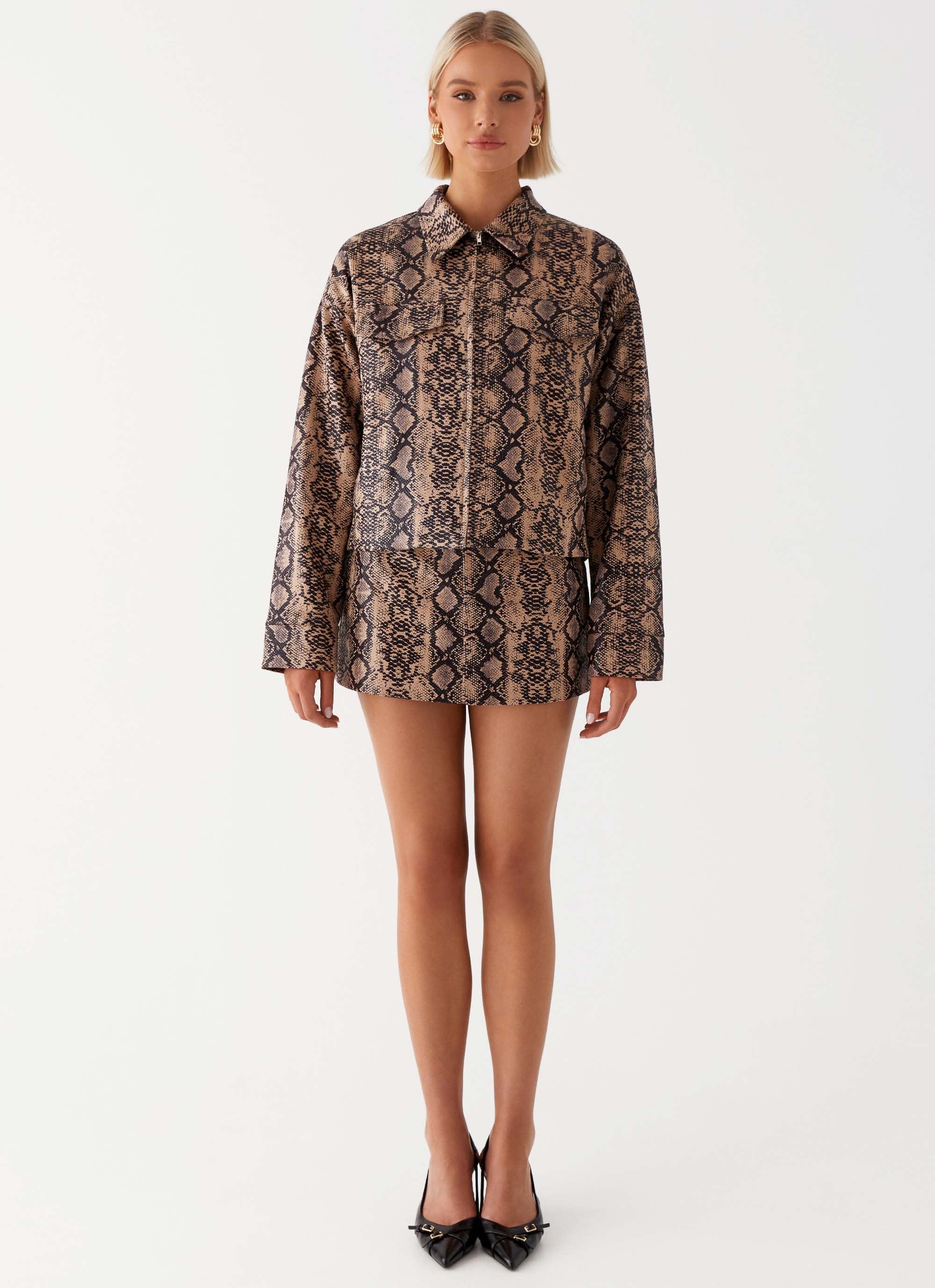 Bethany Mini Skirt - Snake - Image 6