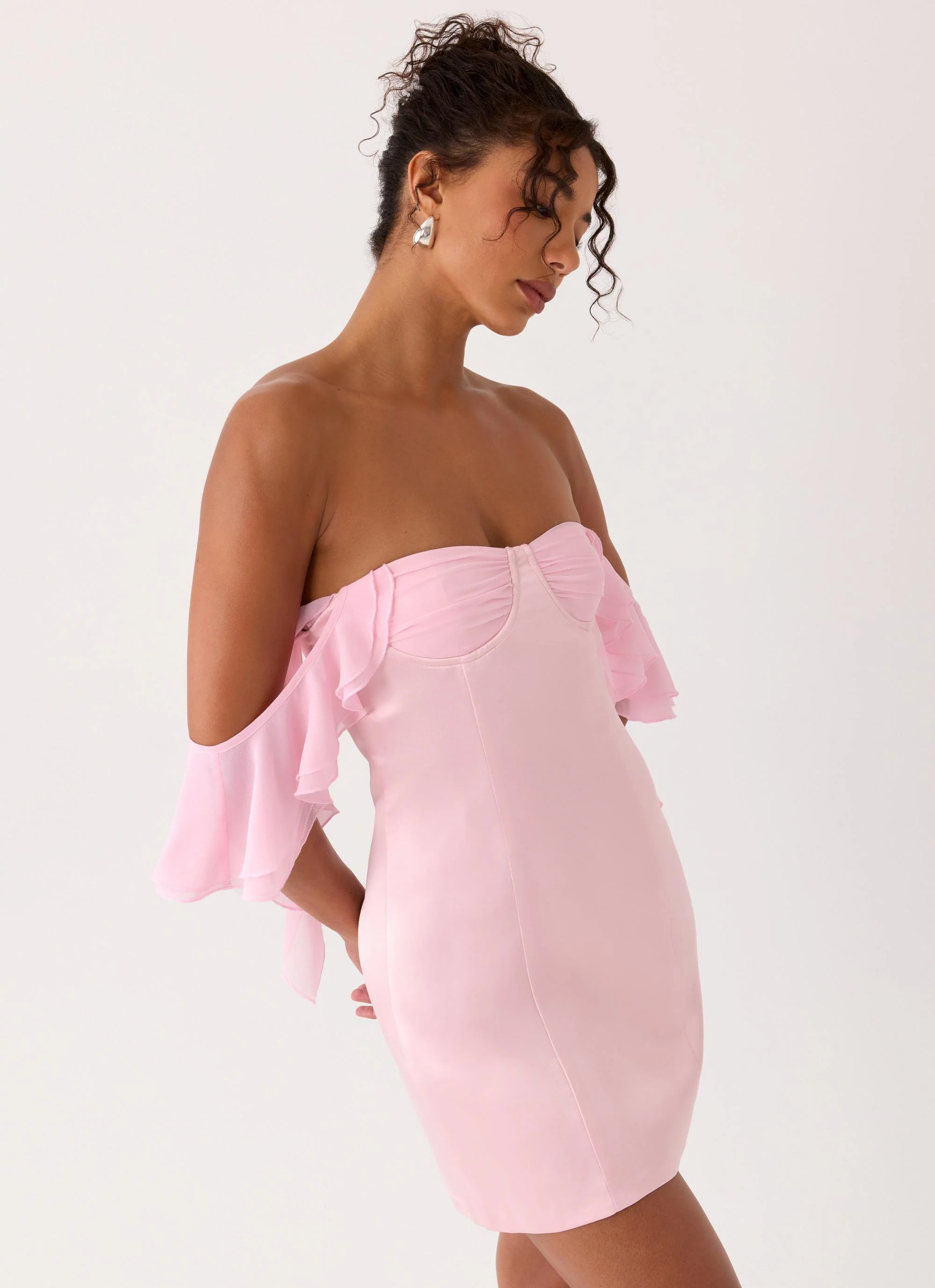 Bex Strapless Mini Dress - Pink - Image 7