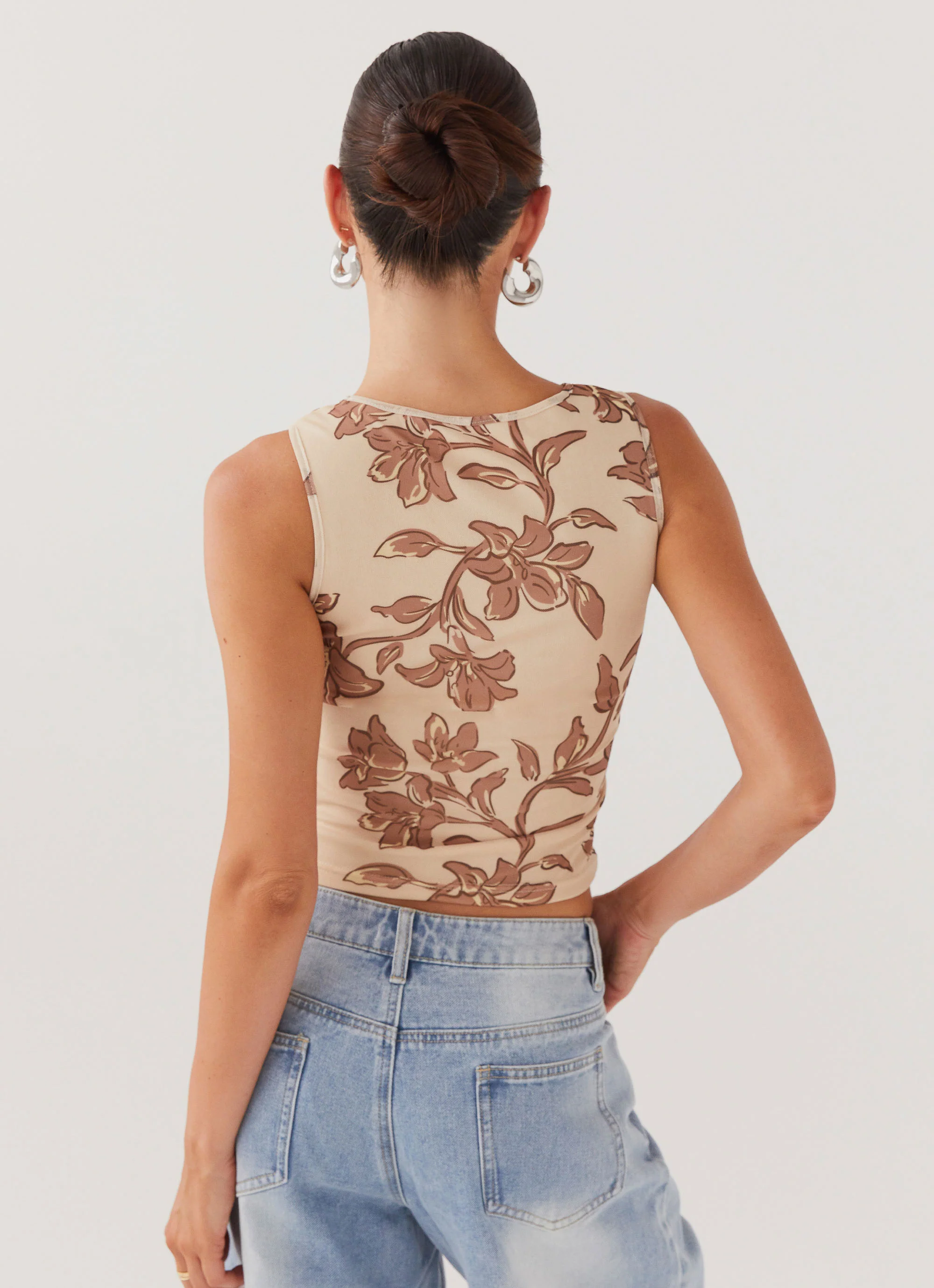 Beyond Cut Out Mesh Top - Hazel Bloom - Image 4