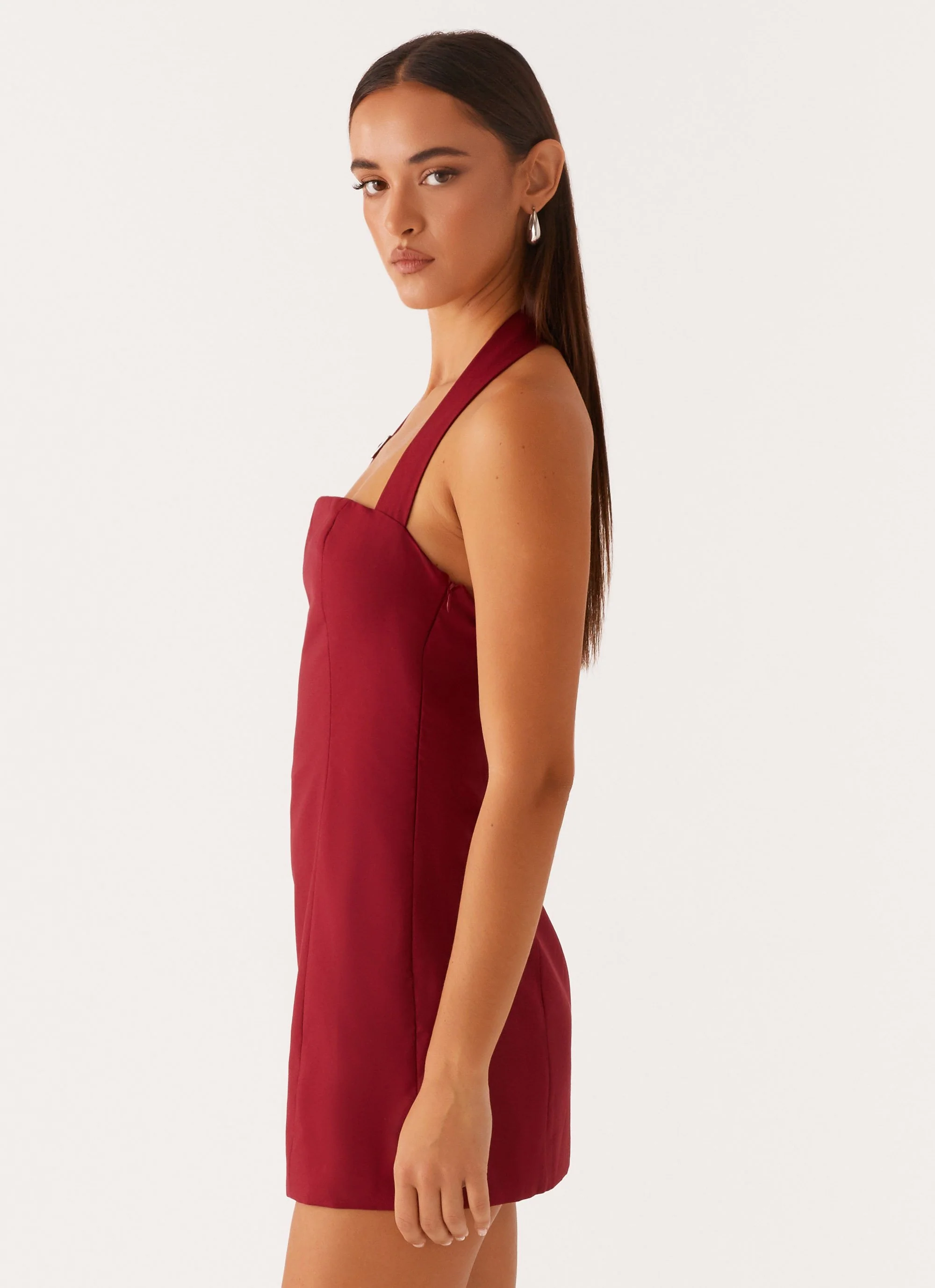 Bianca Halter Dress - Red - Image 3