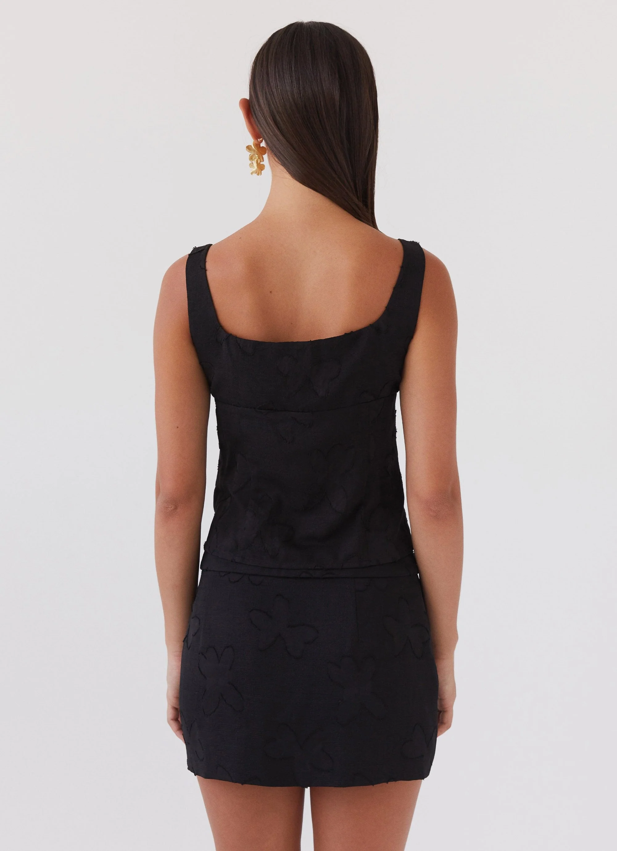 Bianka Tie Top - Black Petal - Image 4