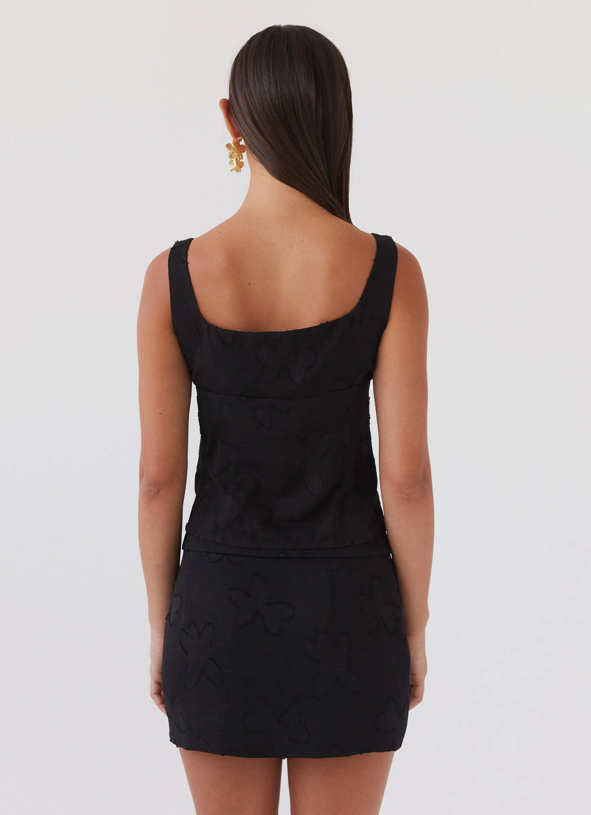 Bianka Wrap Mini Skirt - Black Petal - Image 4