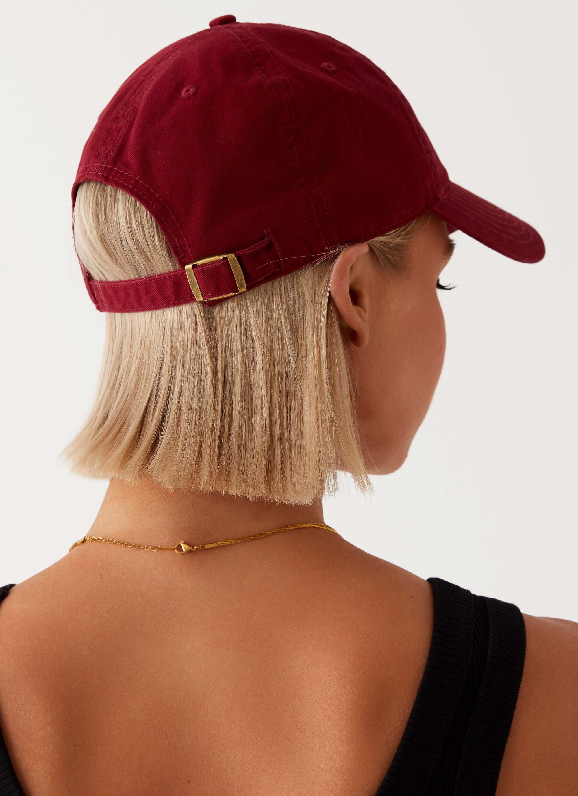 Big Hit Baseball Cap - Maroon - Image 3