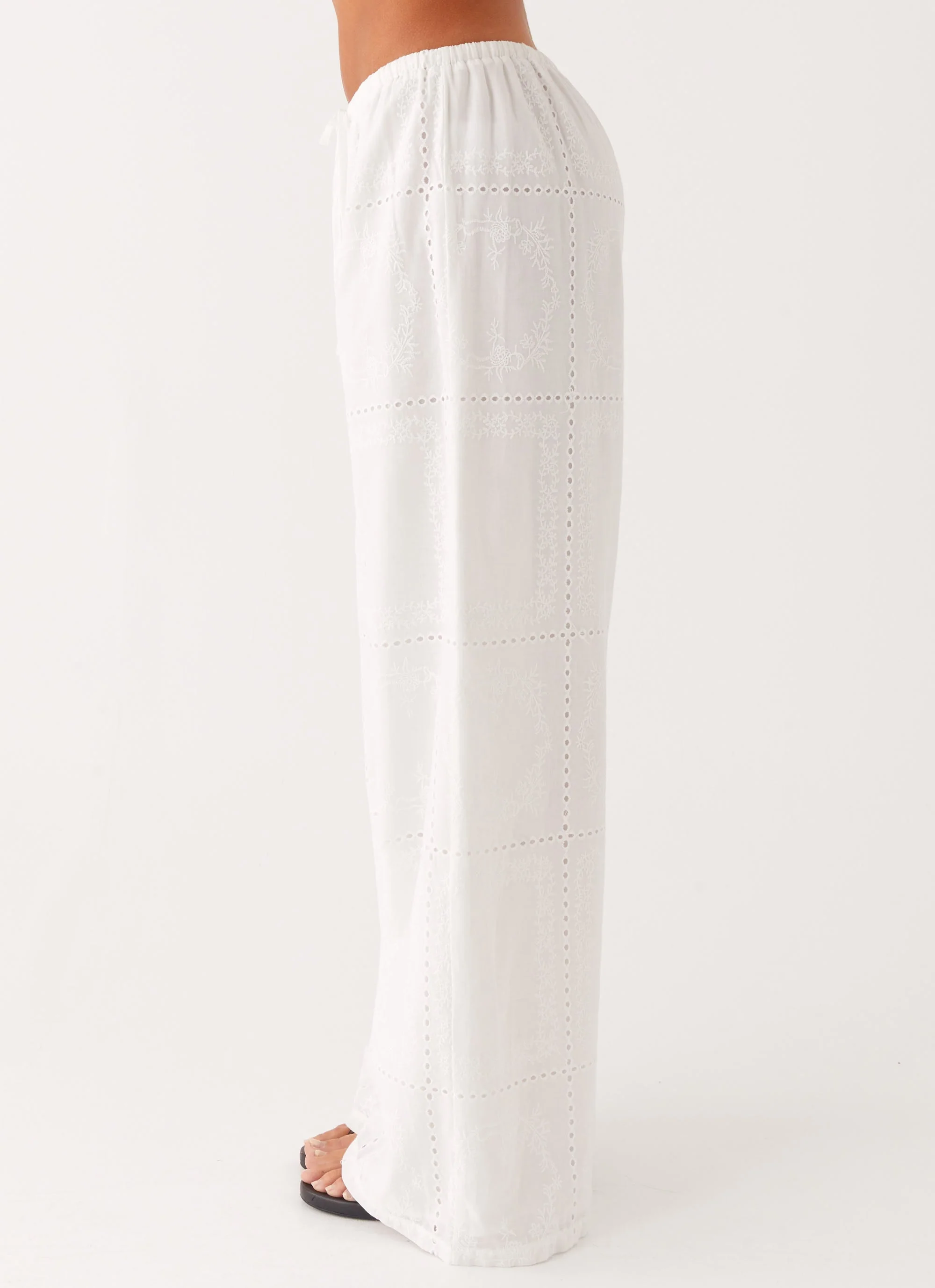 Bille Low Rise Pants - White - Image 2