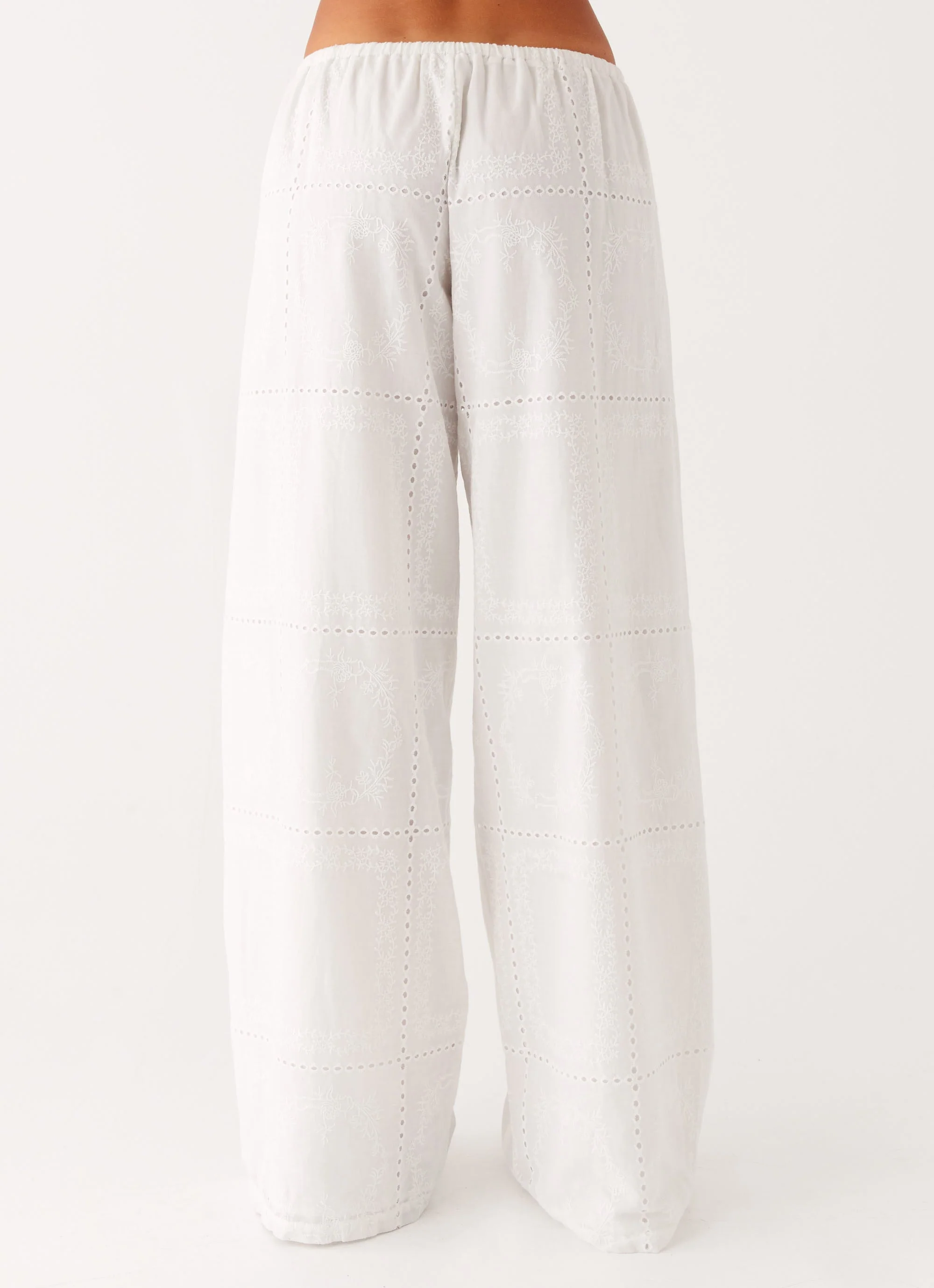 Bille Low Rise Pants - White - Image 3