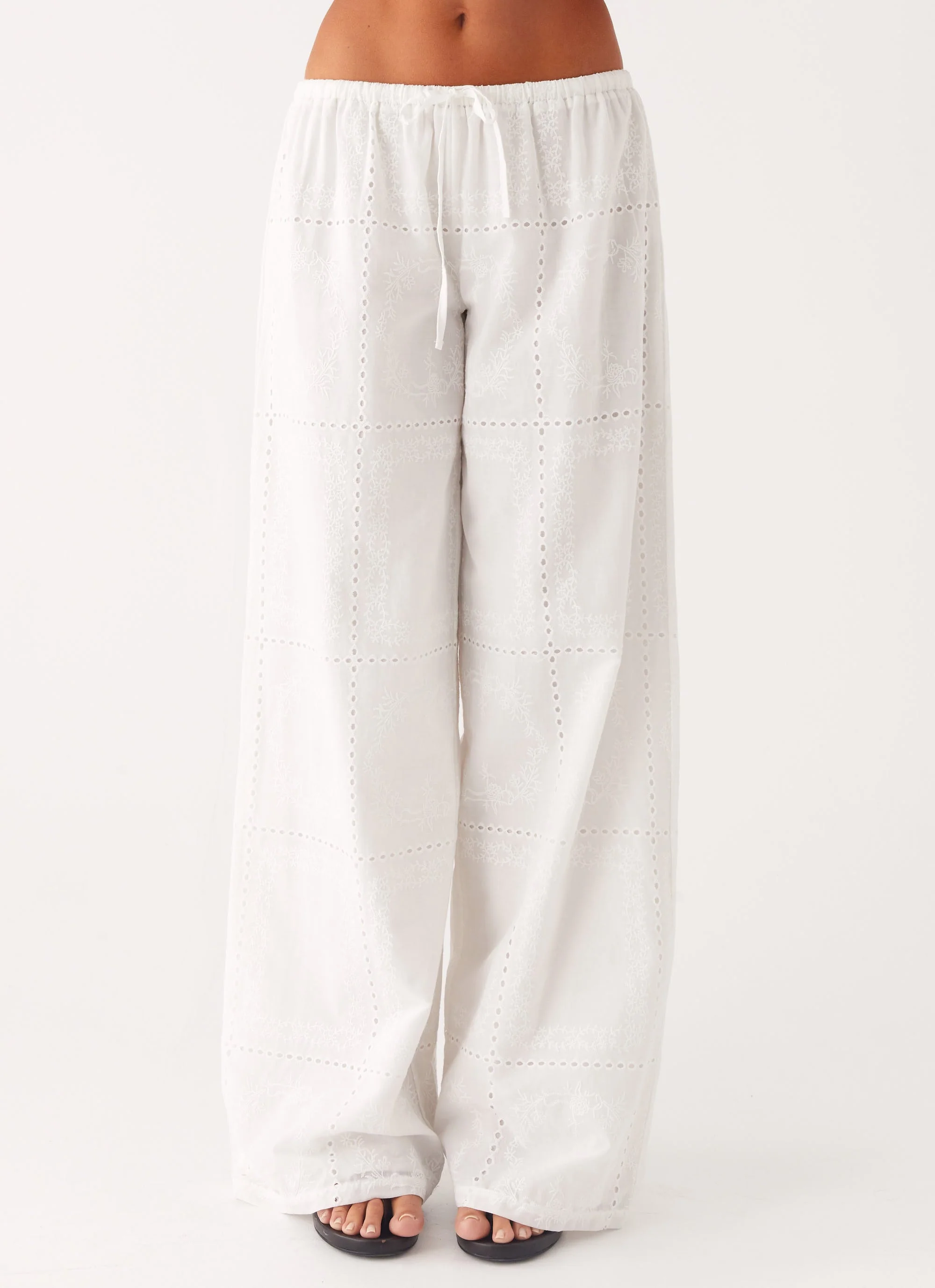 Bille Low Rise Pants - White - Image 4