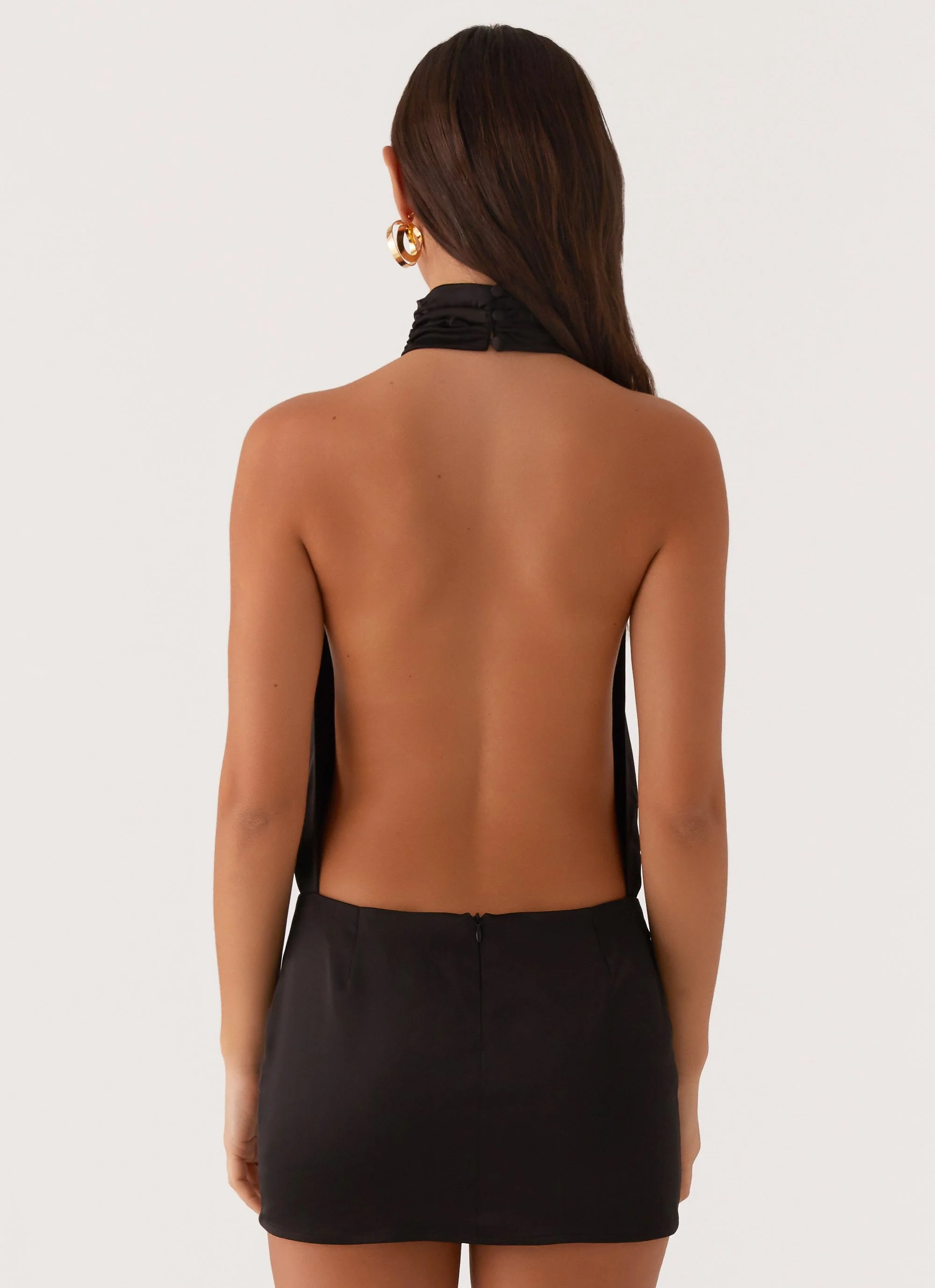 Birdie Halterneck Mini Dress - Black - Image 5