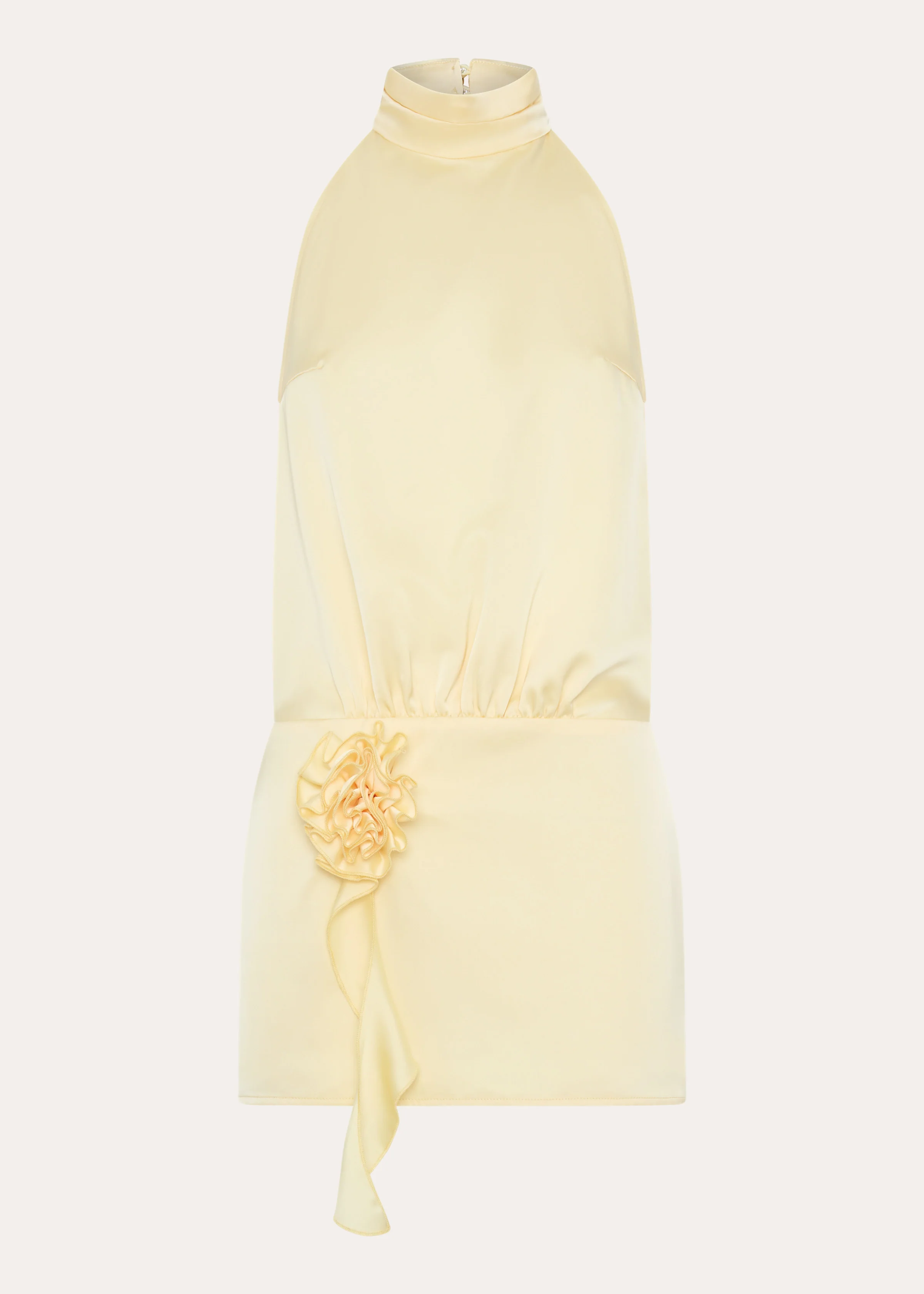 Birdie Halterneck Mini Dress - Yellow - Image 7