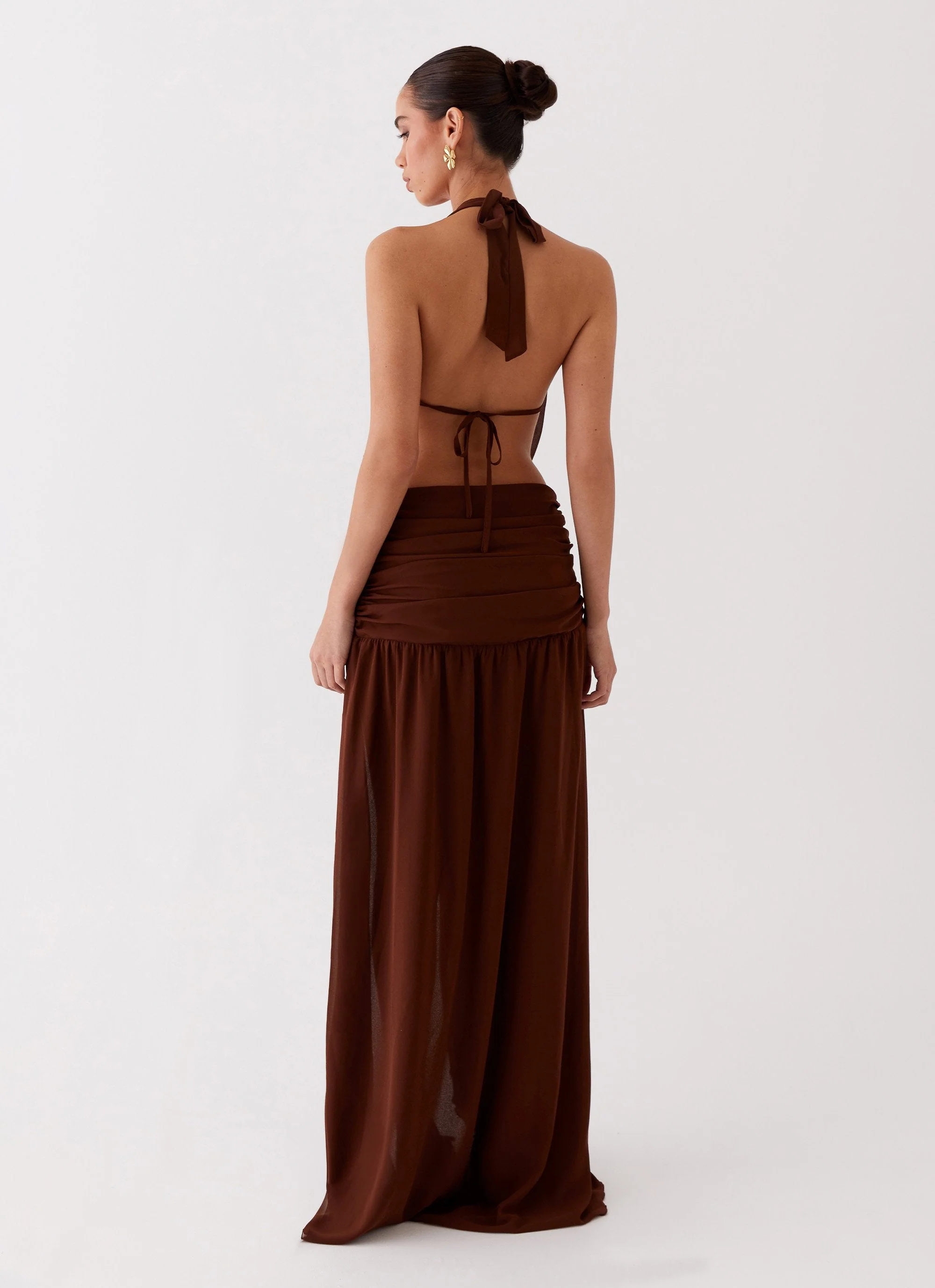 Blake Rose Maxi Dress - Brown - Image 3