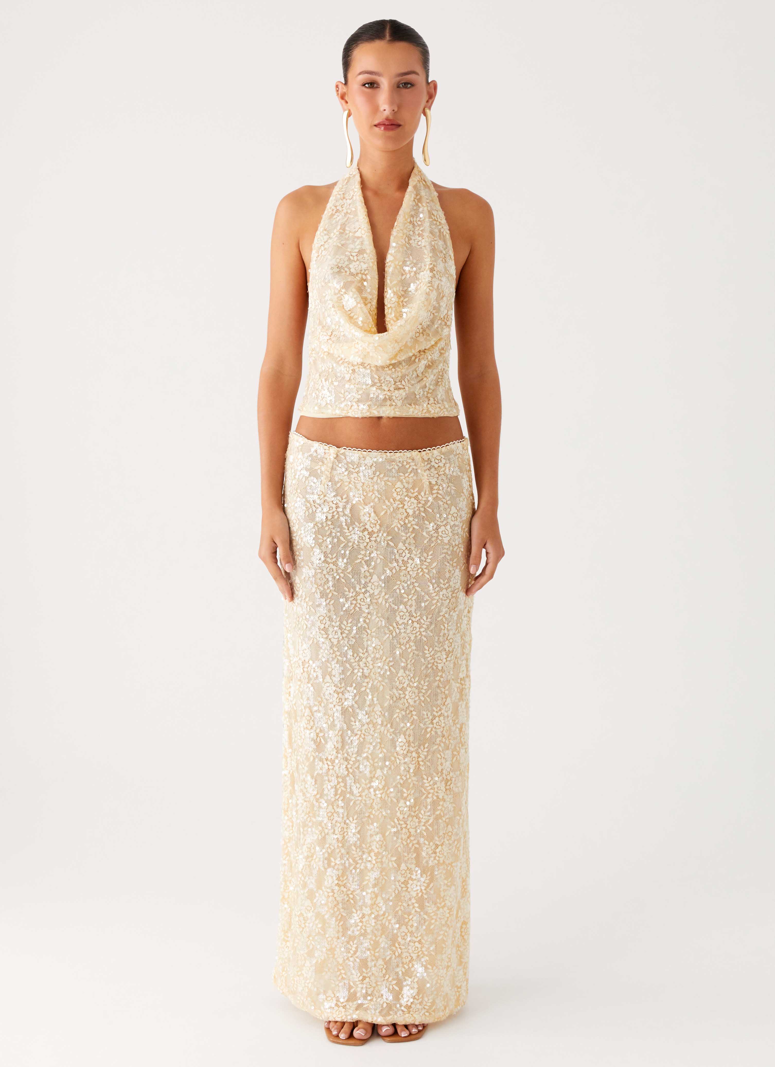 Bling It On Maxi Skirt - Ivory - Image 2