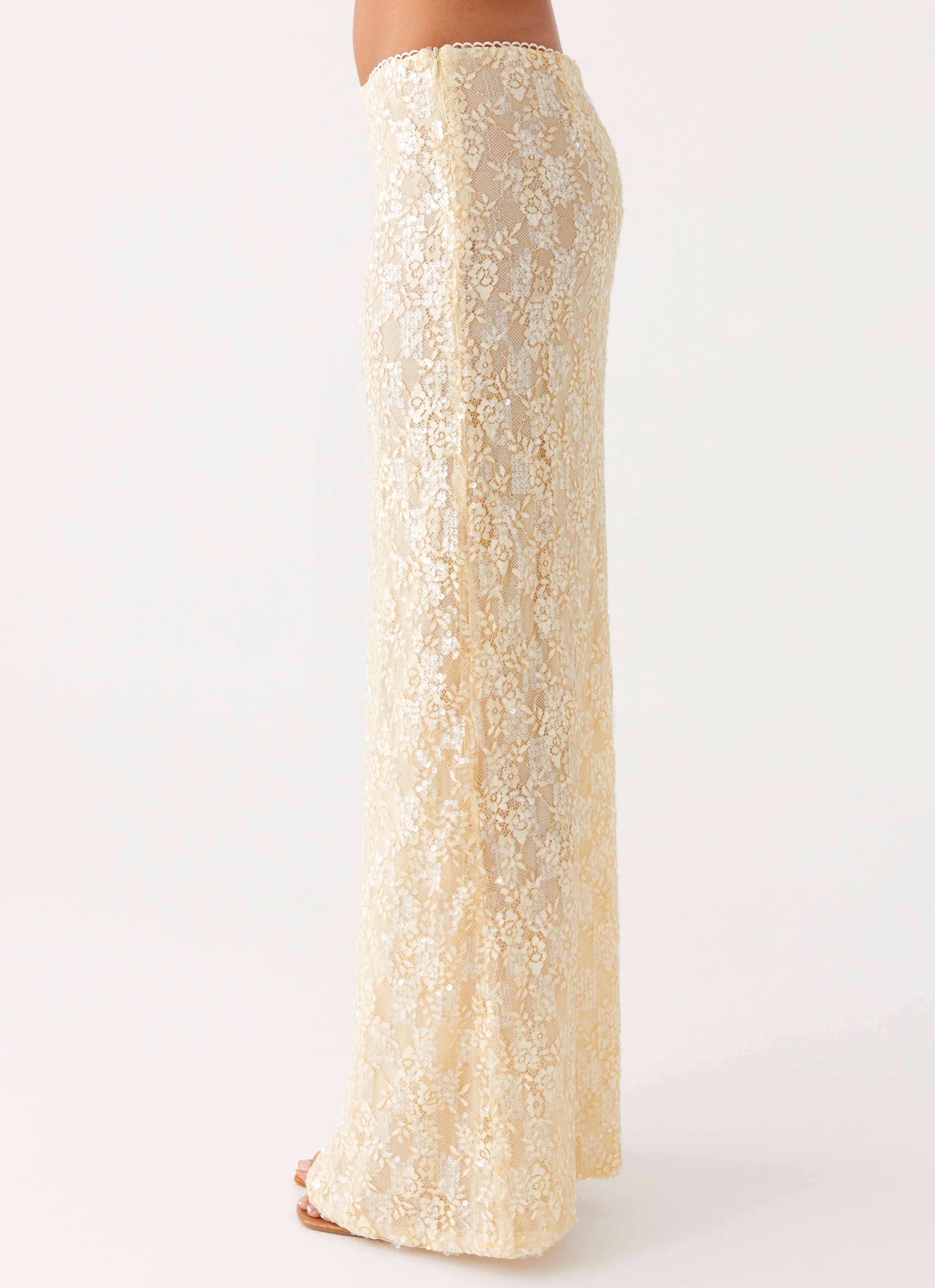 Bling It On Maxi Skirt - Ivory - Image 3