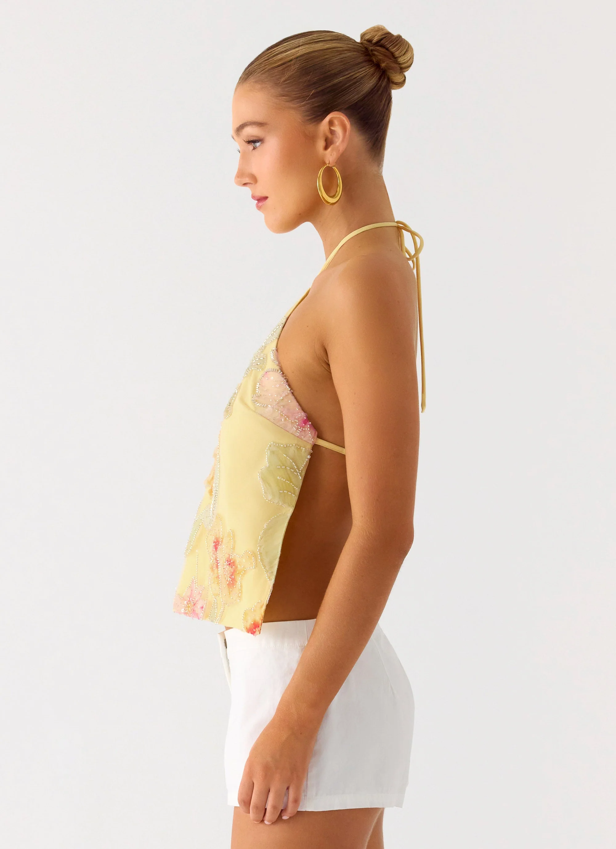 Bliss Beaded Halter Top - Floral Beaded - Image 7
