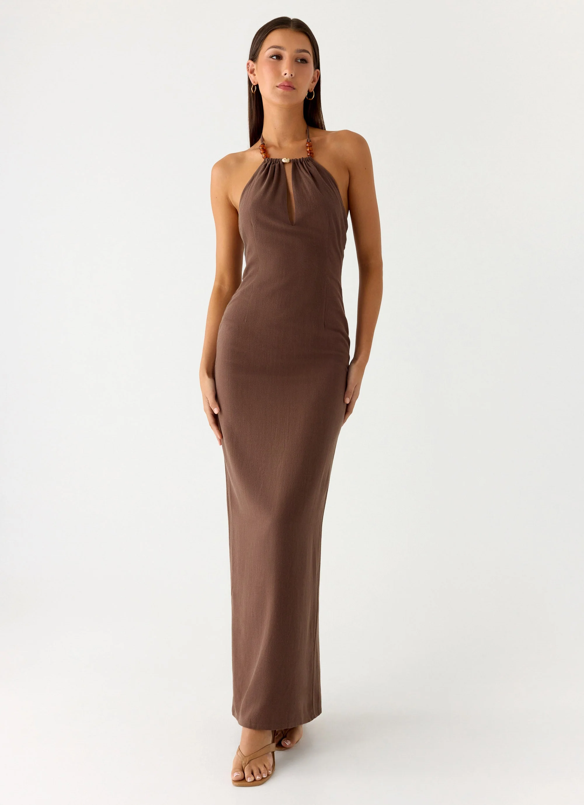 Bloomers Maxi Dress - Brown - Image 4