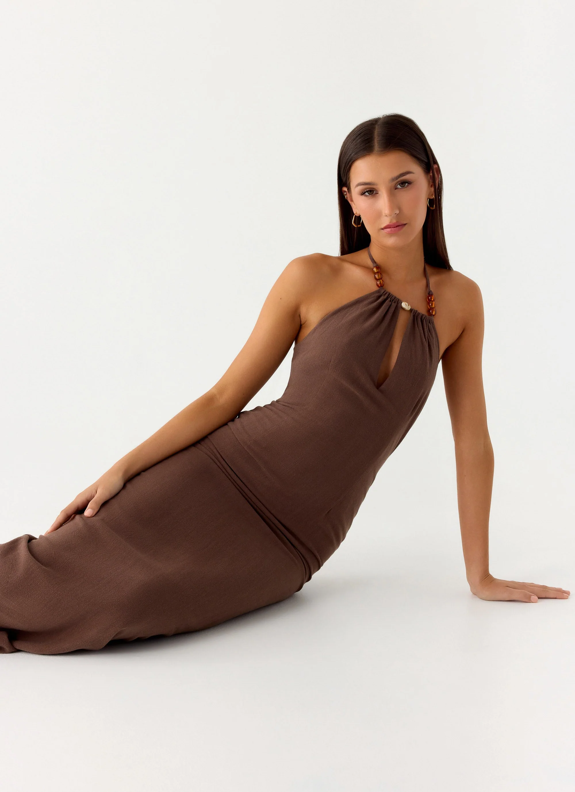 Bloomers Maxi Dress - Brown - Image 5