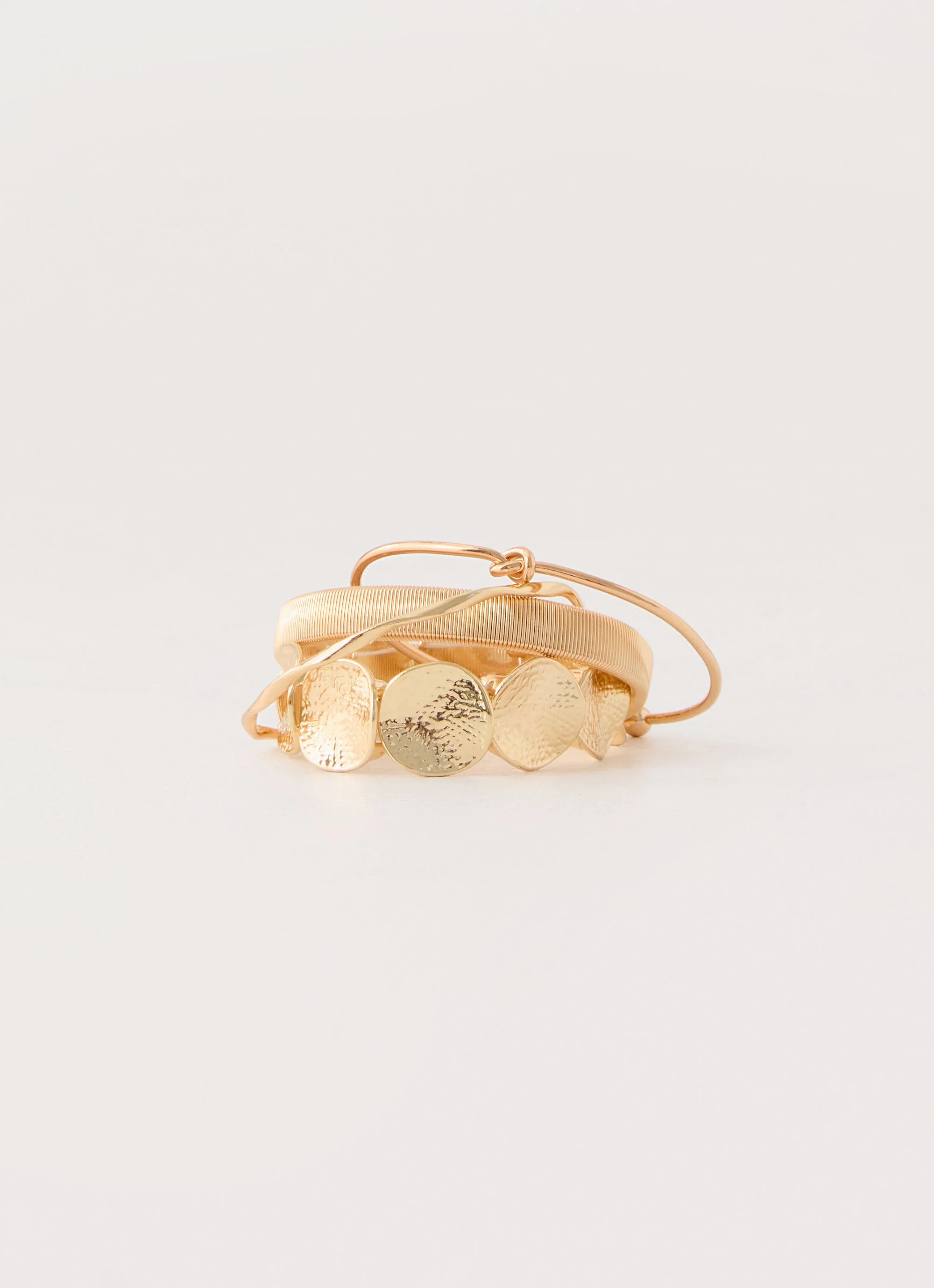 Blossom Stack Bracelets - Gold - Image 3