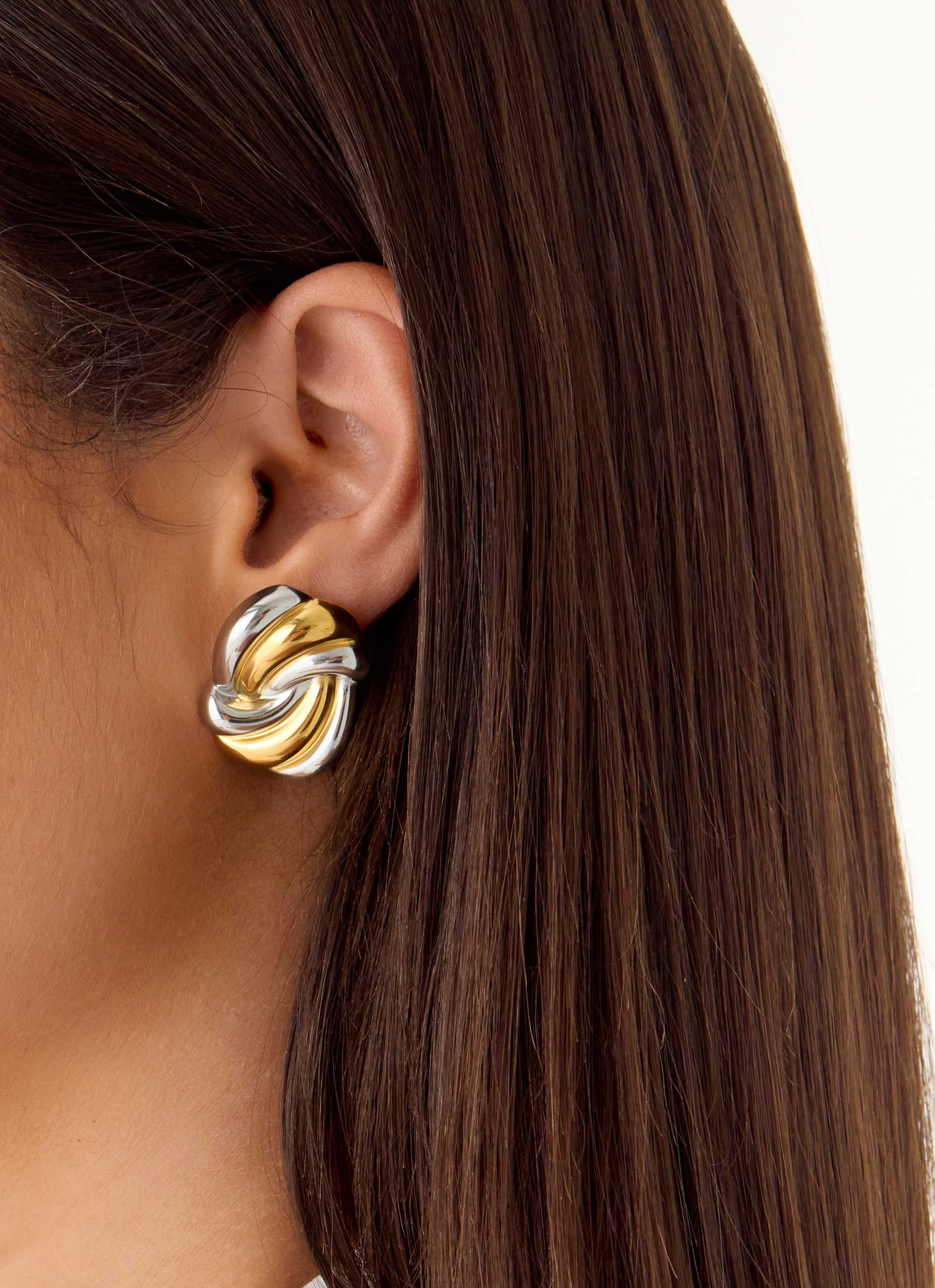 Blur Earrings - Gold/Silver - Image 2