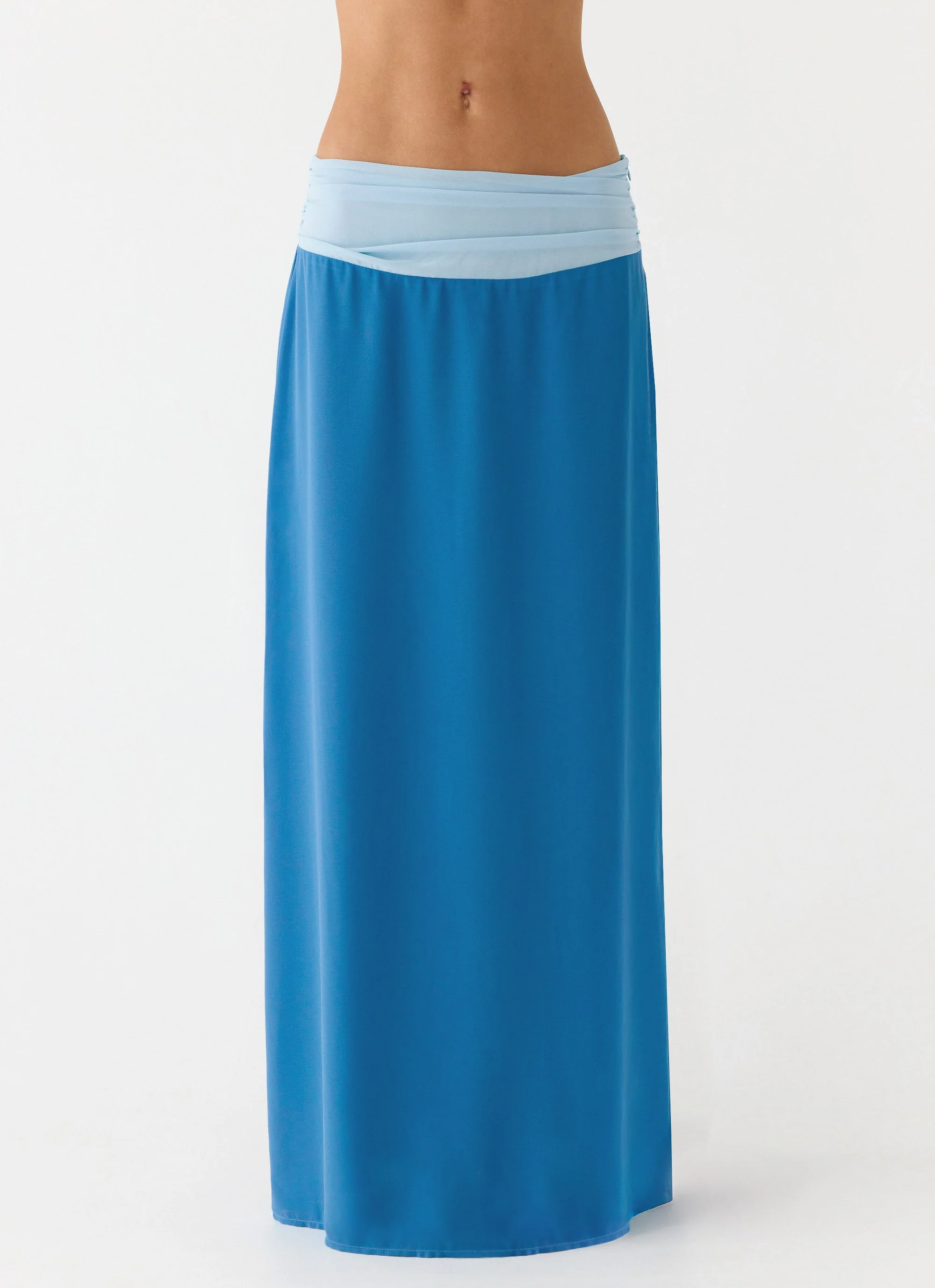 Blushing Bloom Maxi Skirt - Baby Blue - Image 2