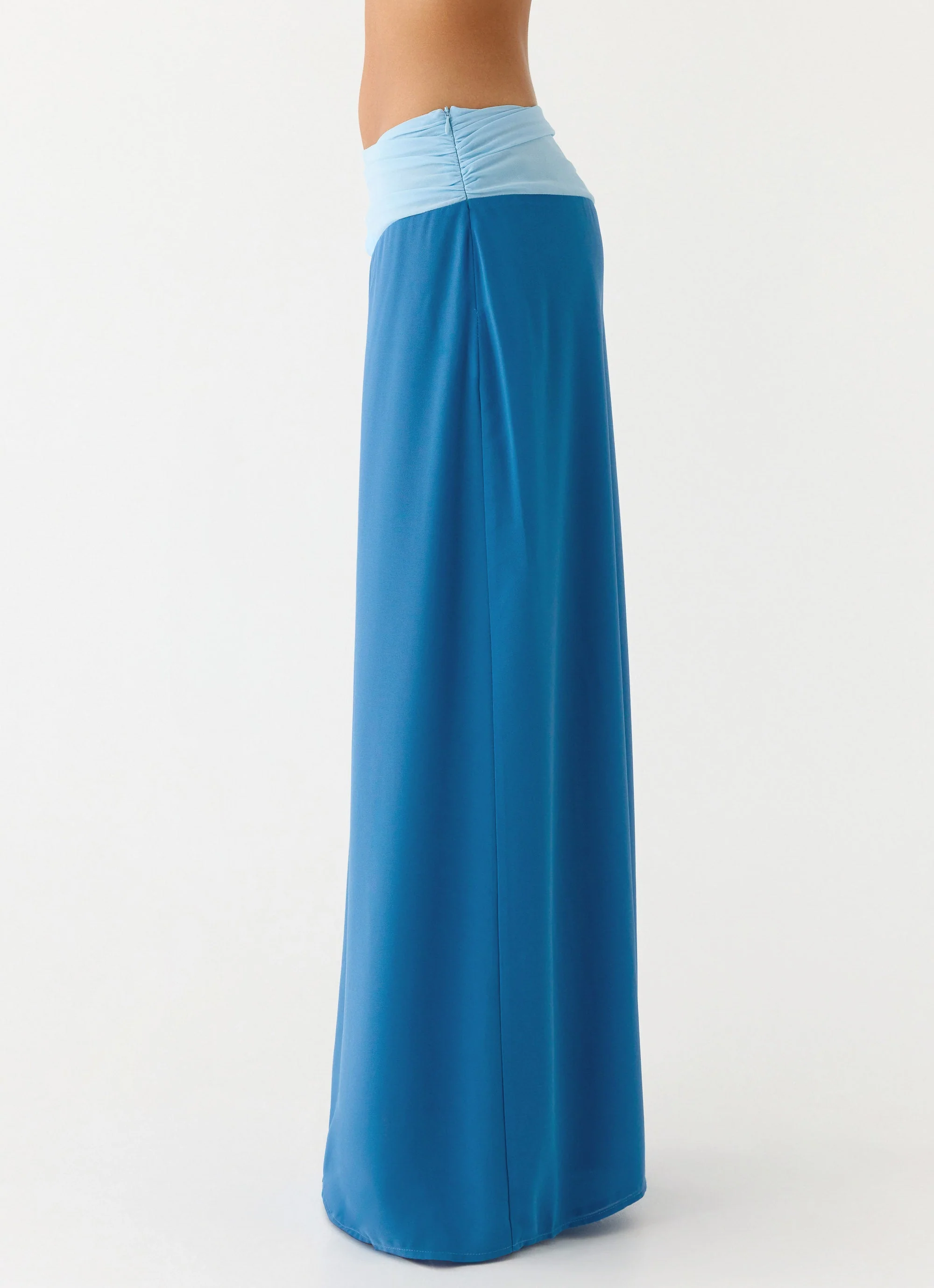 Blushing Bloom Maxi Skirt - Baby Blue - Image 3