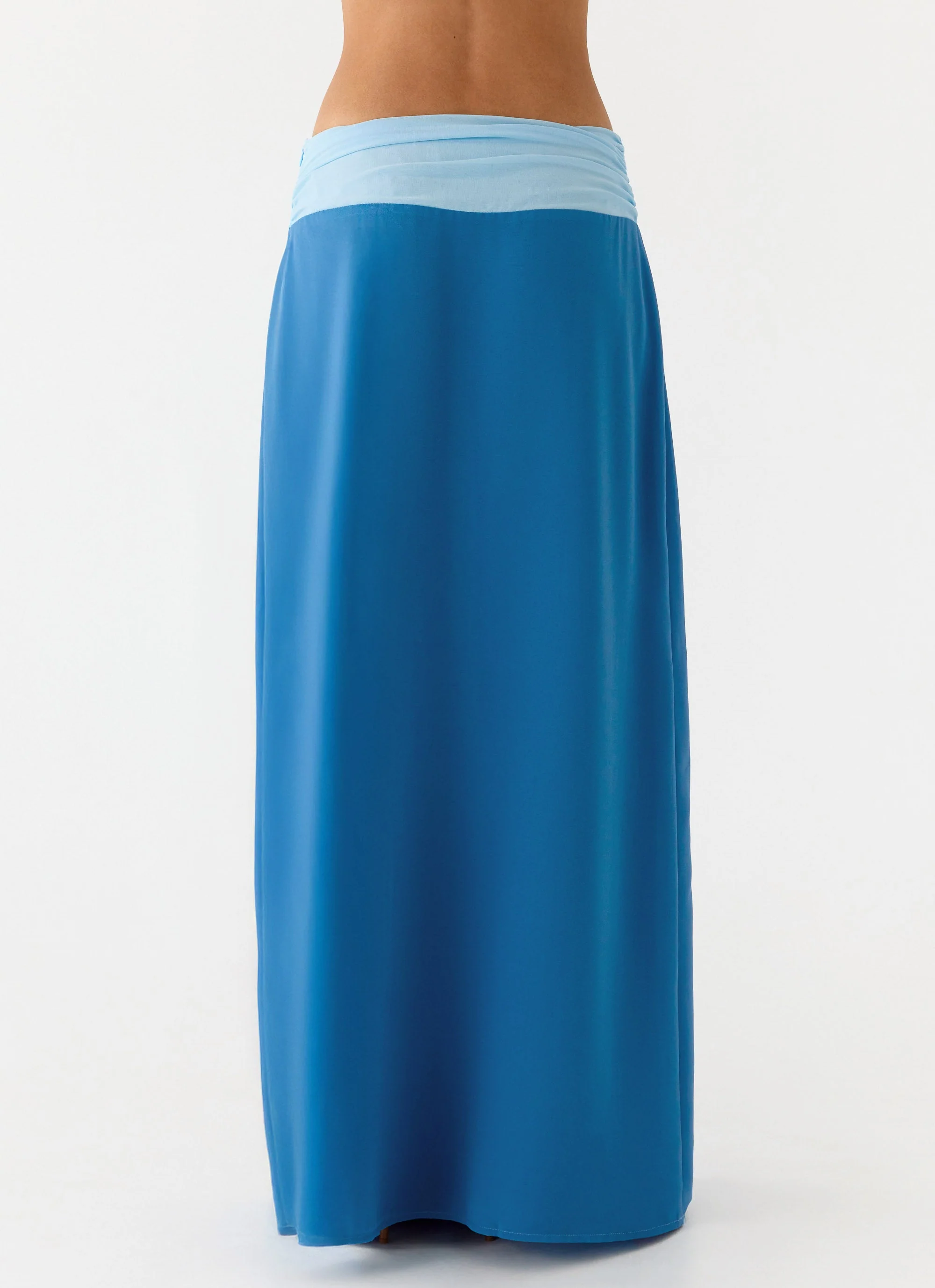 Blushing Bloom Maxi Skirt - Baby Blue - Image 4