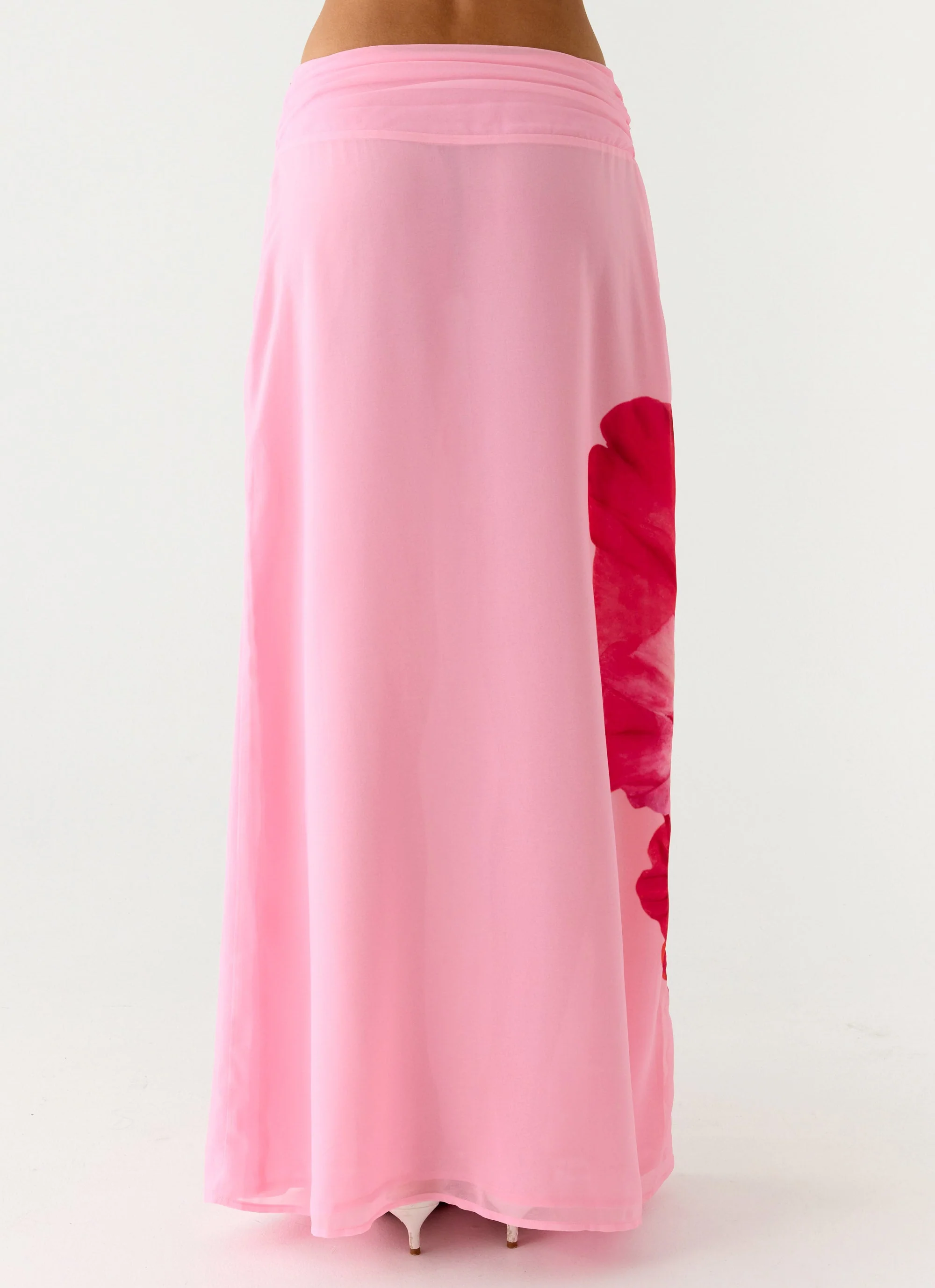 Blushing Bloom Maxi Skirt - Baby Pink - Image 4