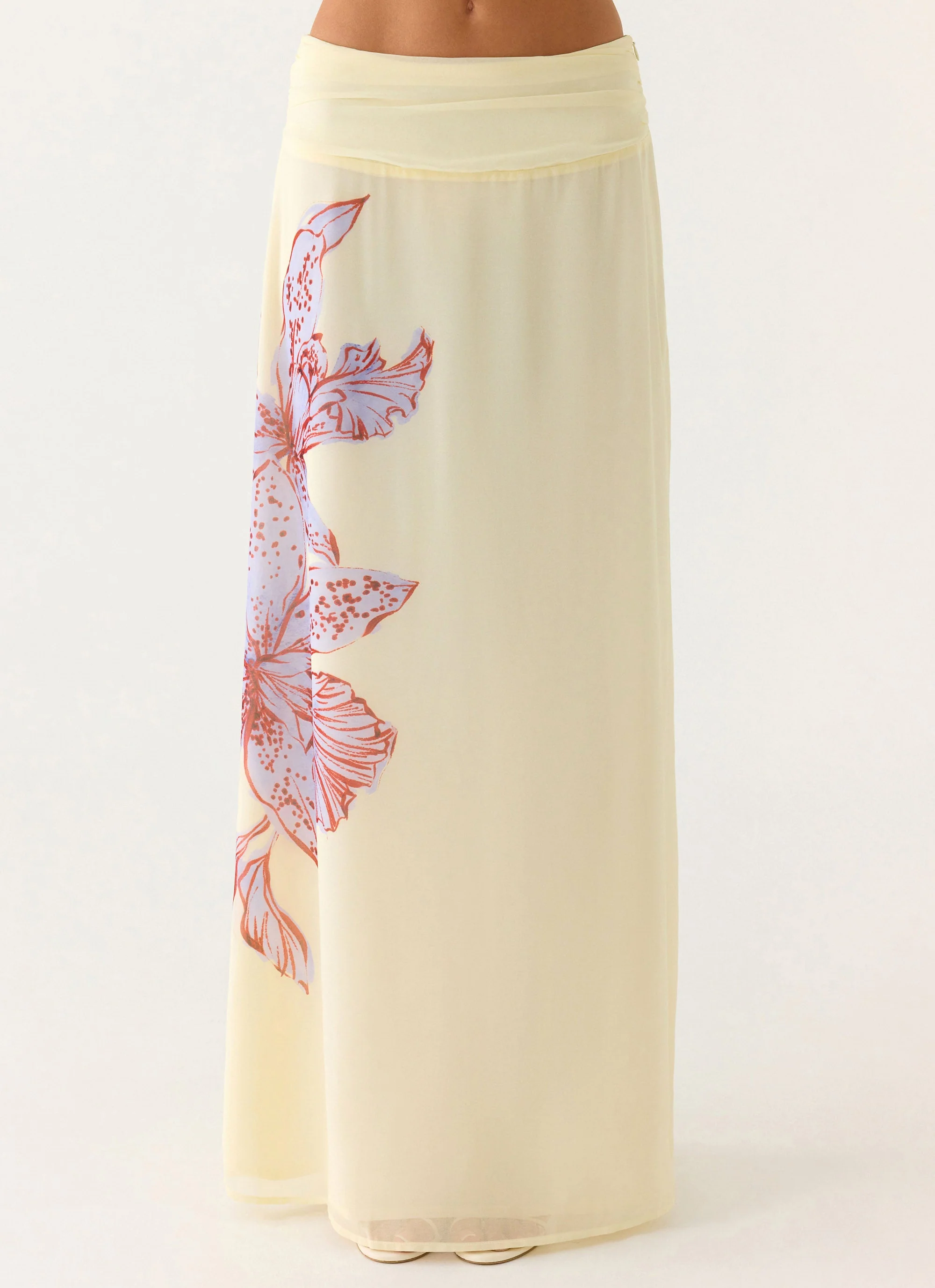 Blushing Bloom Maxi Skirt - Violet Blossom - Image 2