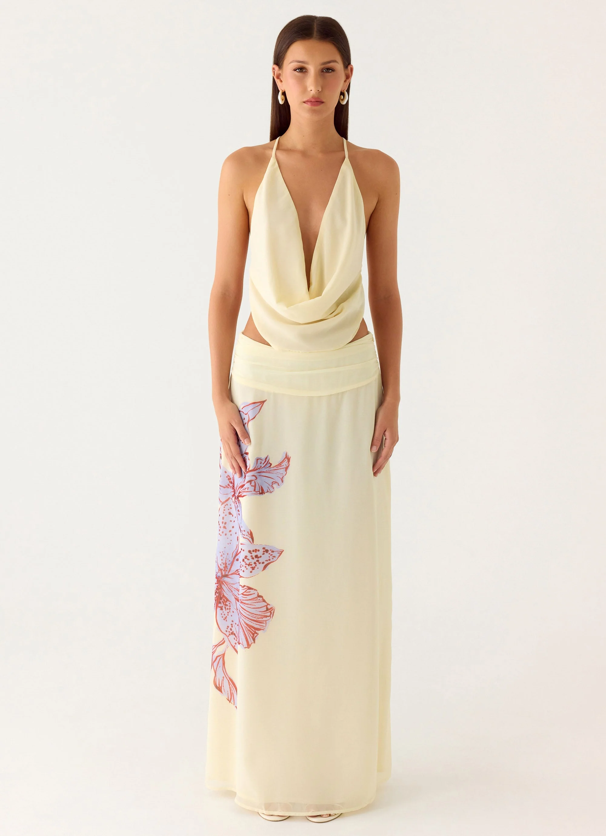 Blushing Bloom Maxi Skirt - Violet Blossom - Image 6