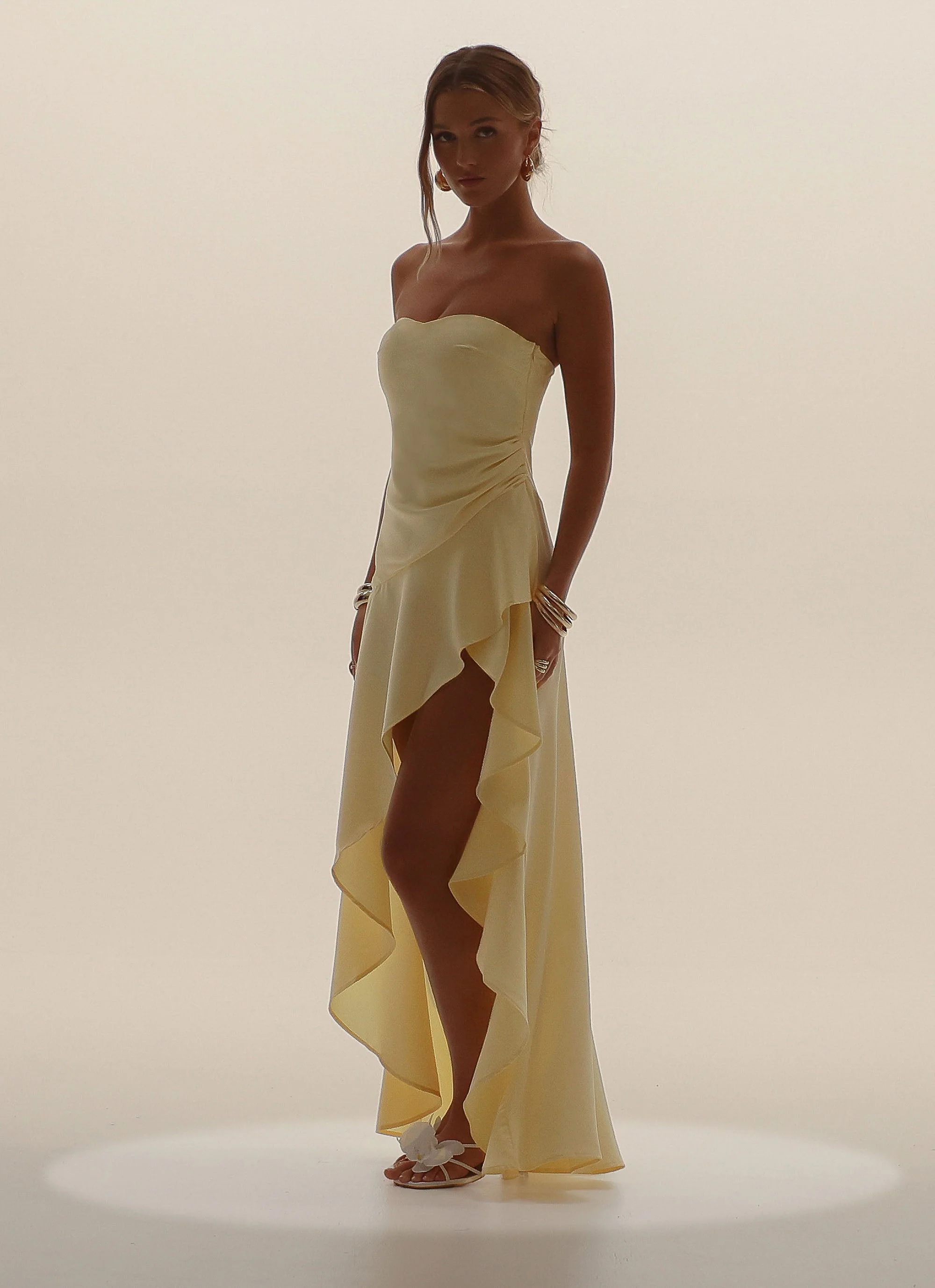 Bodie Maxi Dress - Pastel Yellow - Image 7