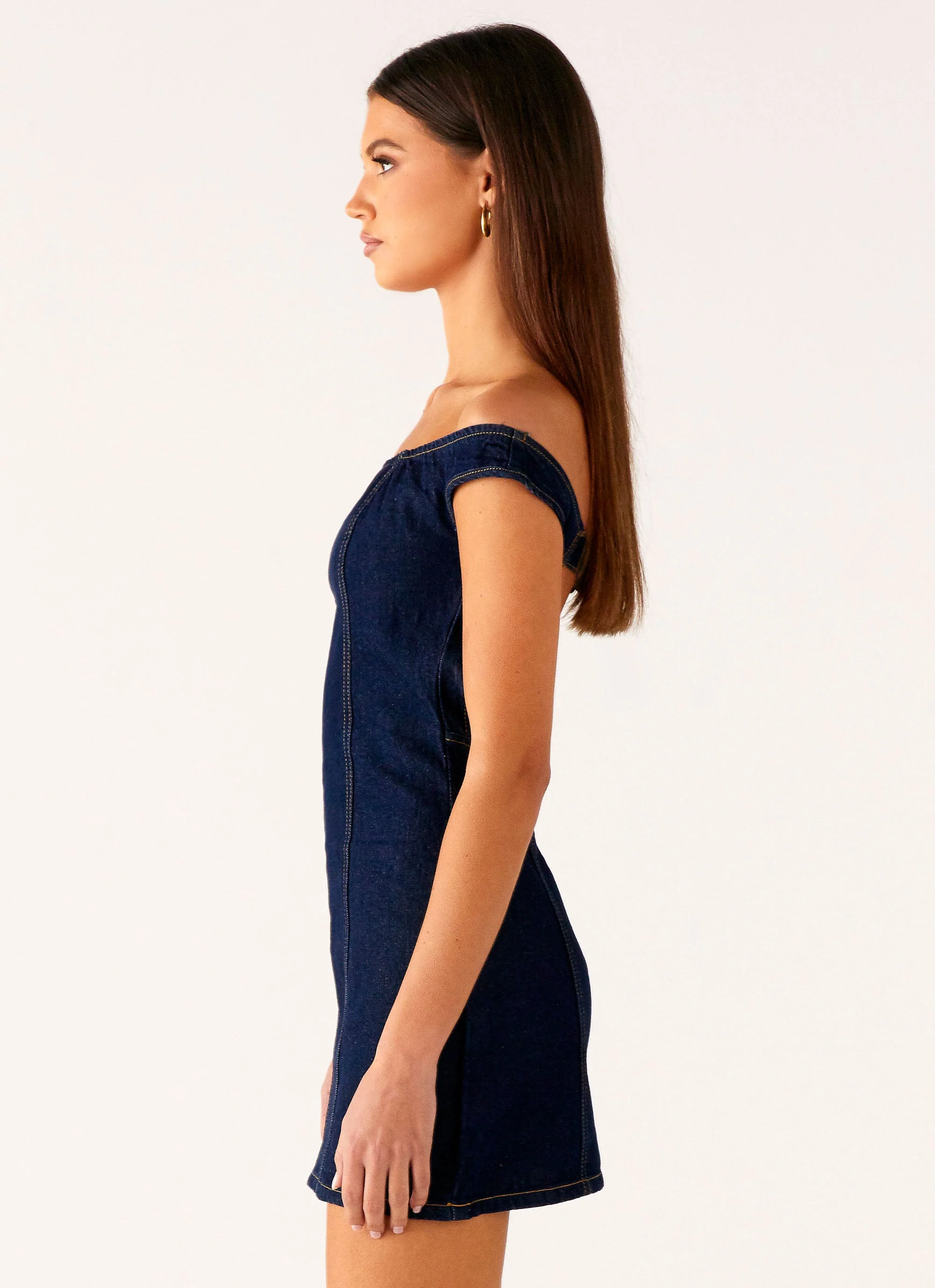 Bonnie Denim Mini Dress - Indigo - Image 2